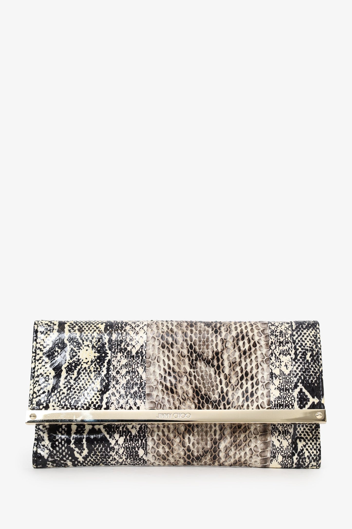 Jimmy Choo Snakeskin Print Clutch