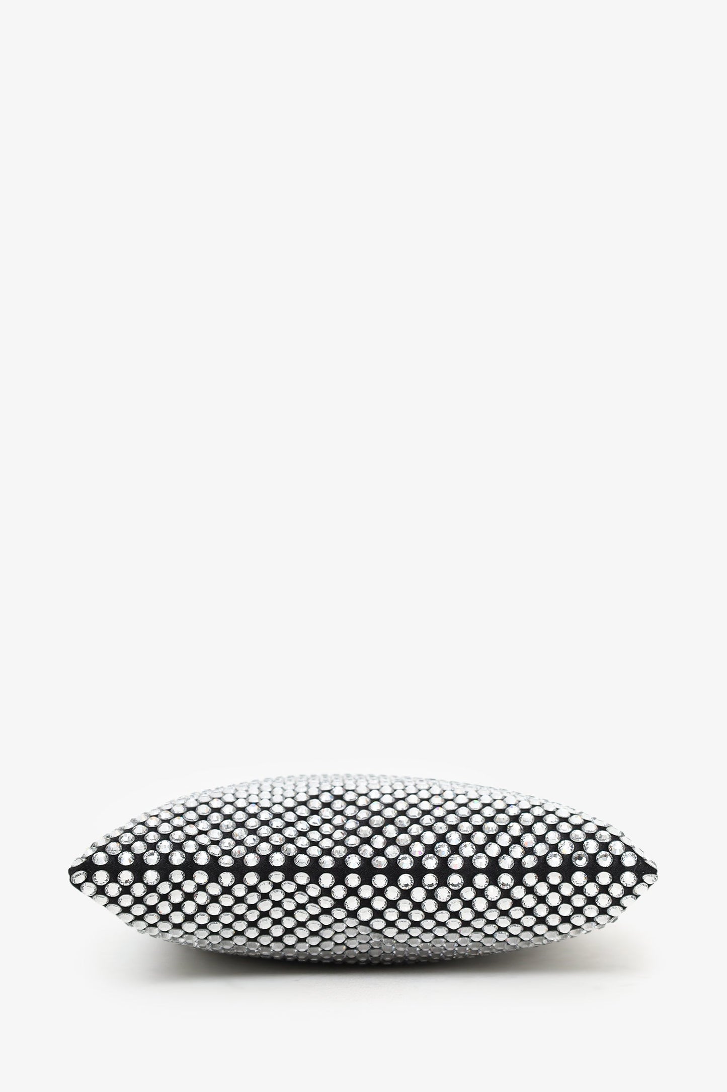Prada Silver/Black Crystal Embellished Satin Convertible Open Mini Tote