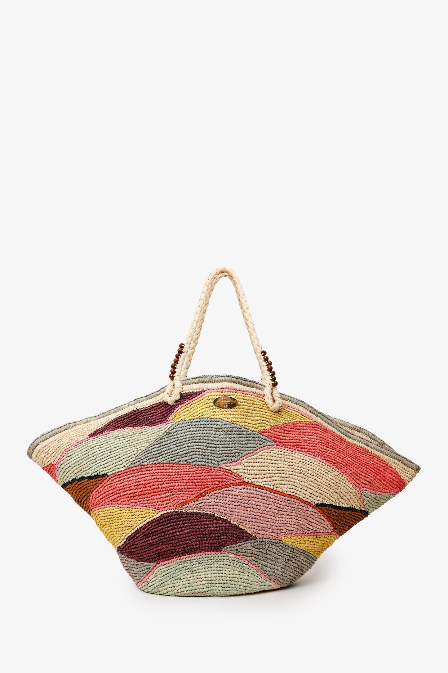Gas Bijoux Multicolor Panier Wave XL Raffia Bag