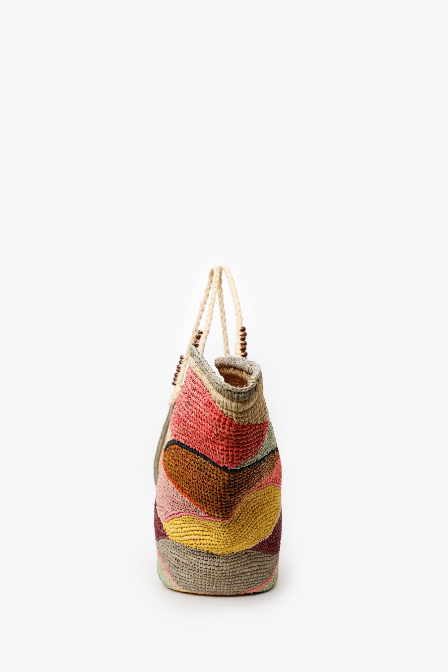 Gas Bijoux Multicolor Panier Wave XL Raffia Bag