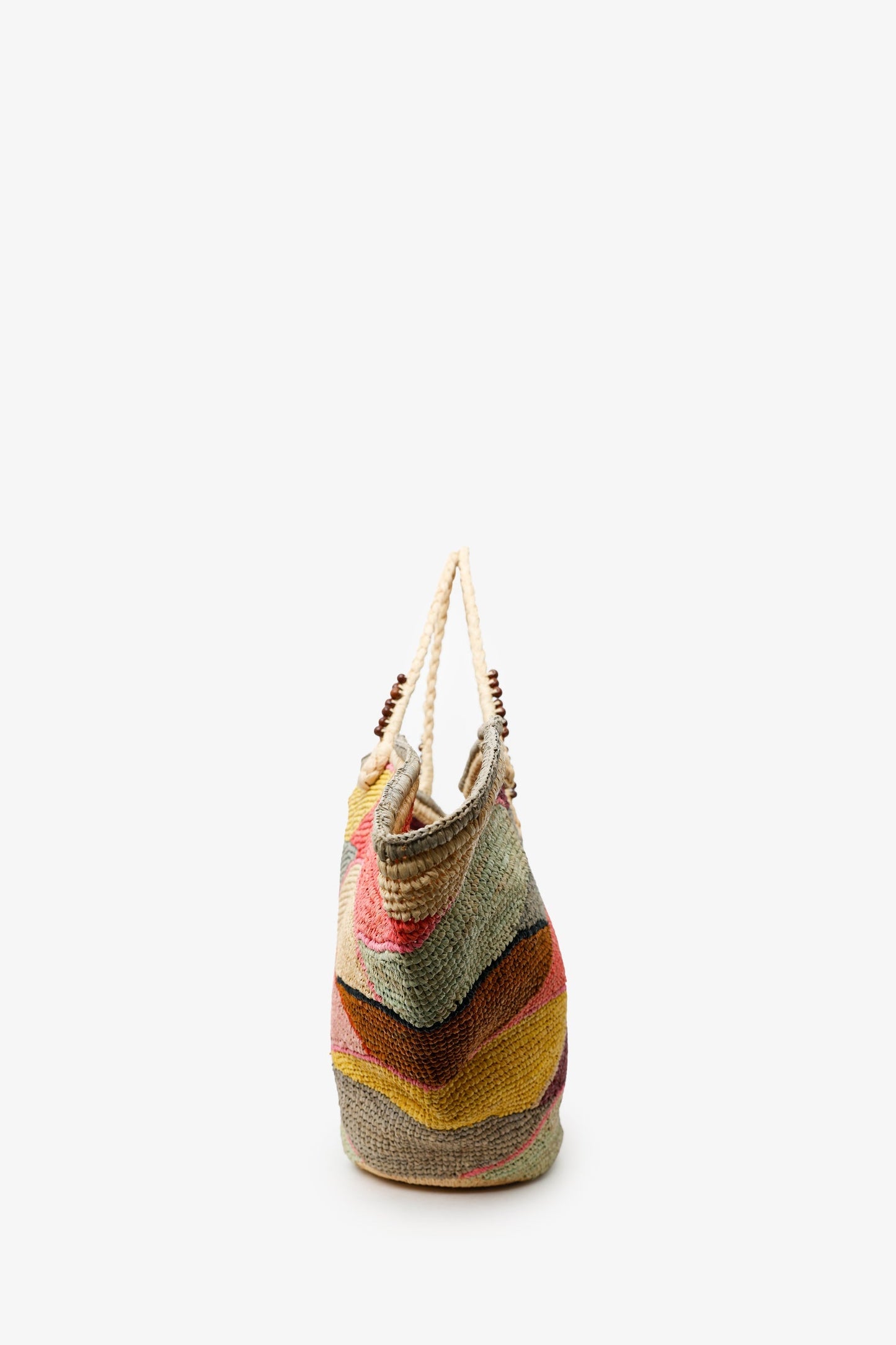Gas Bijoux Multicolor Panier Wave XL Raffia Bag