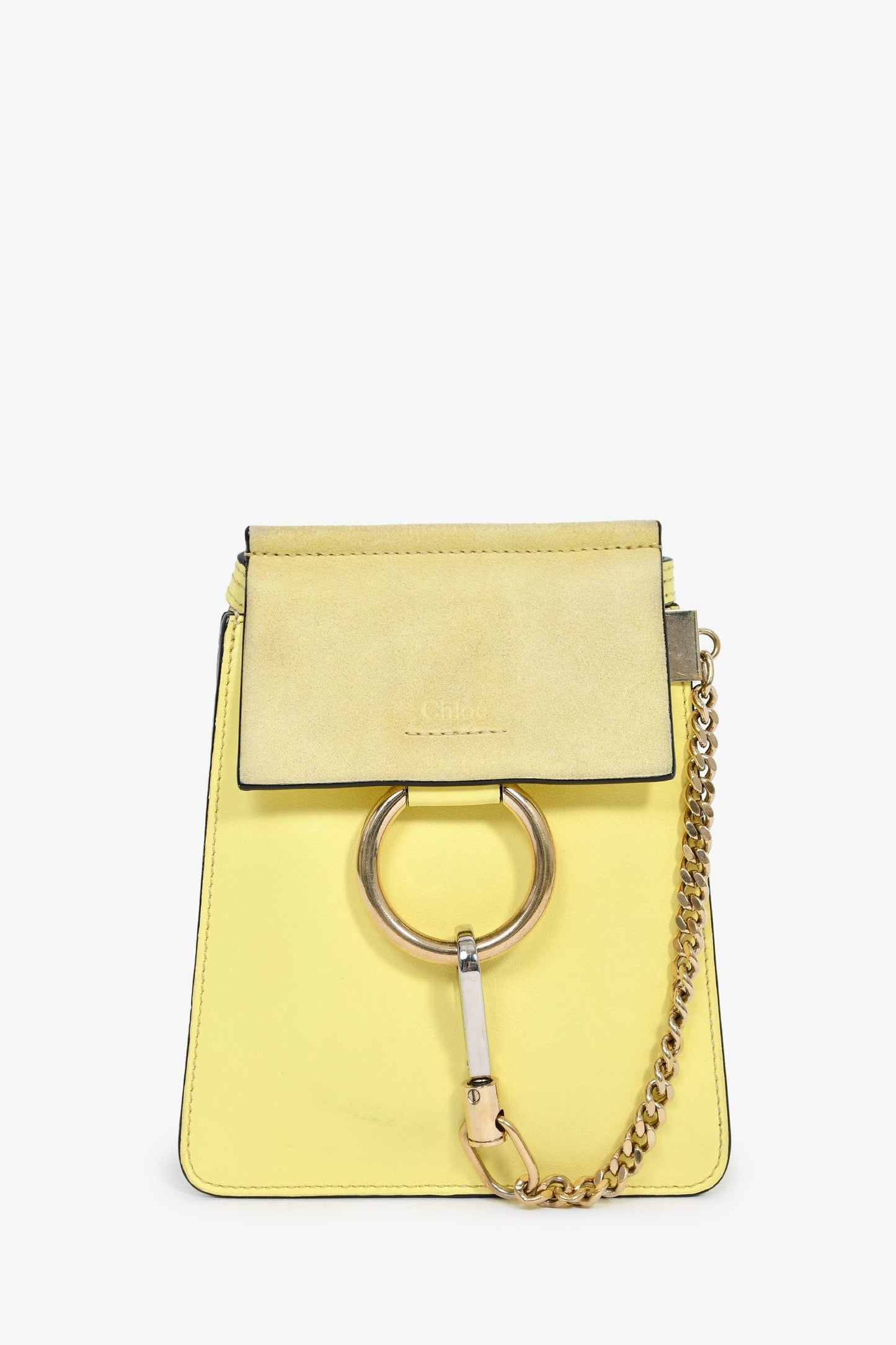 Chloe Yellow Leather Mini Faye Bag