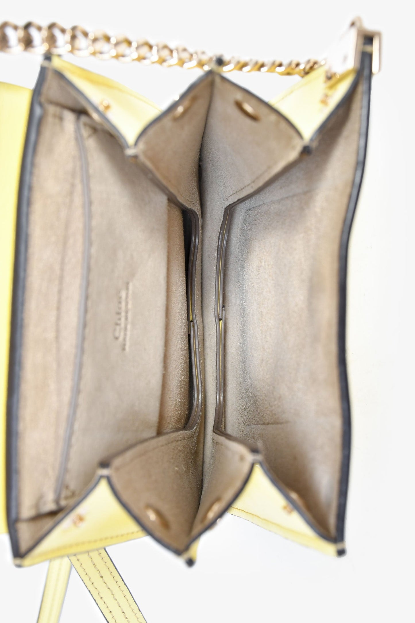 Chloe Yellow Leather Mini Faye Bag