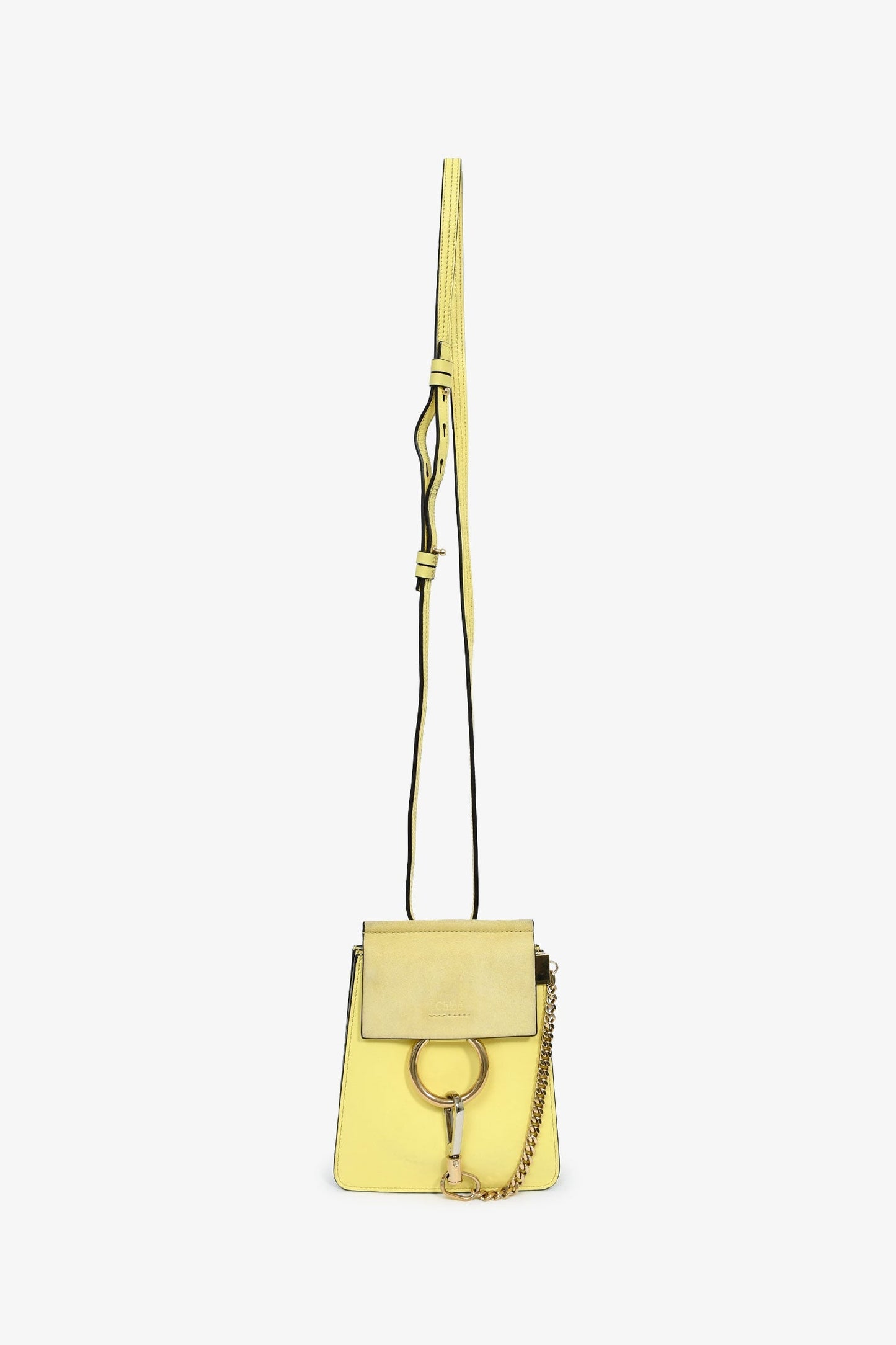 Chloe Yellow Leather Mini Faye Bag