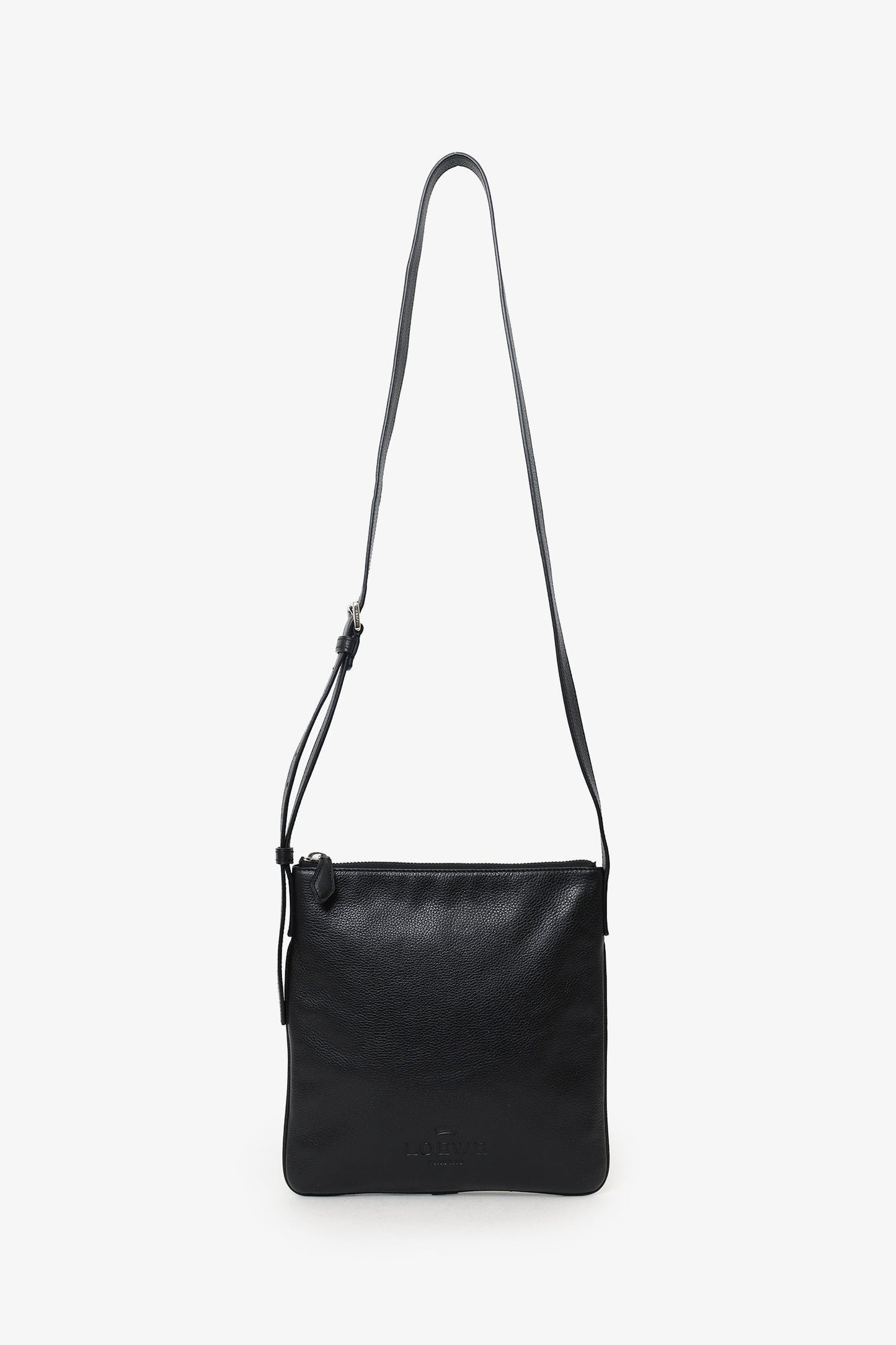 Loewe Black Leather Square Crossbody Bag