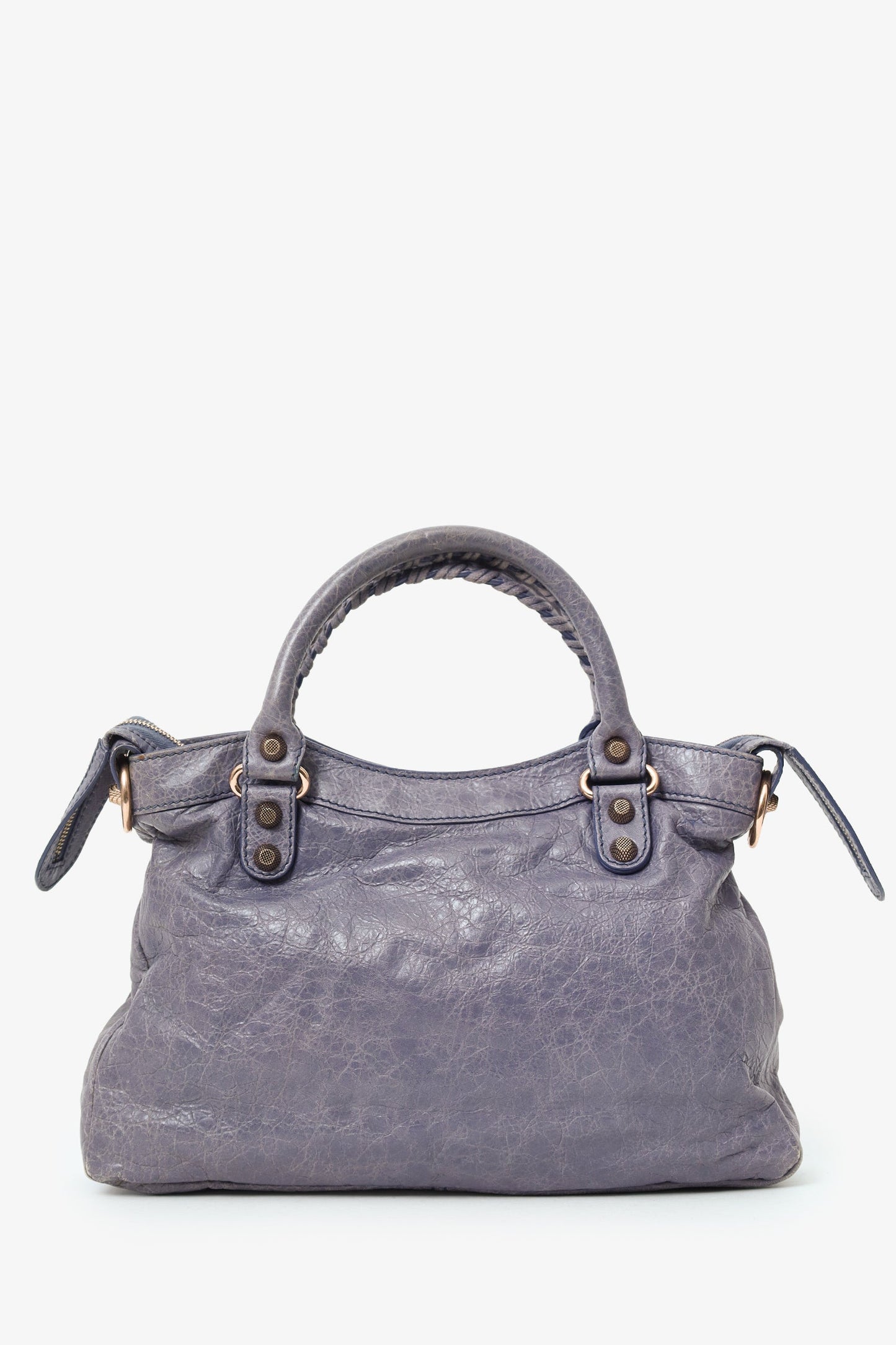 Balenciaga Purple Leather Motocross Giant 12 First Bag