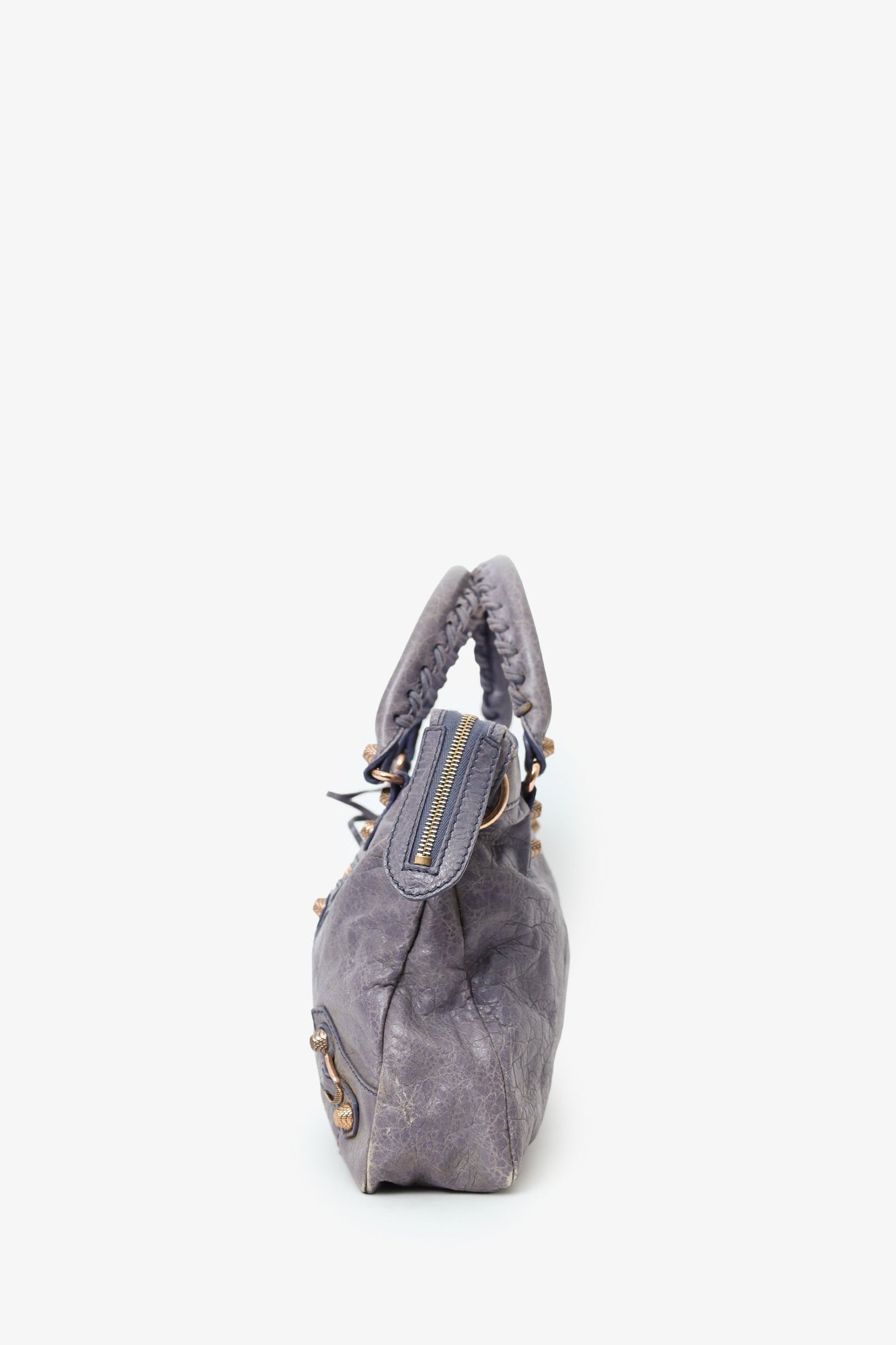 Balenciaga Purple Leather Motocross Giant 12 First Bag