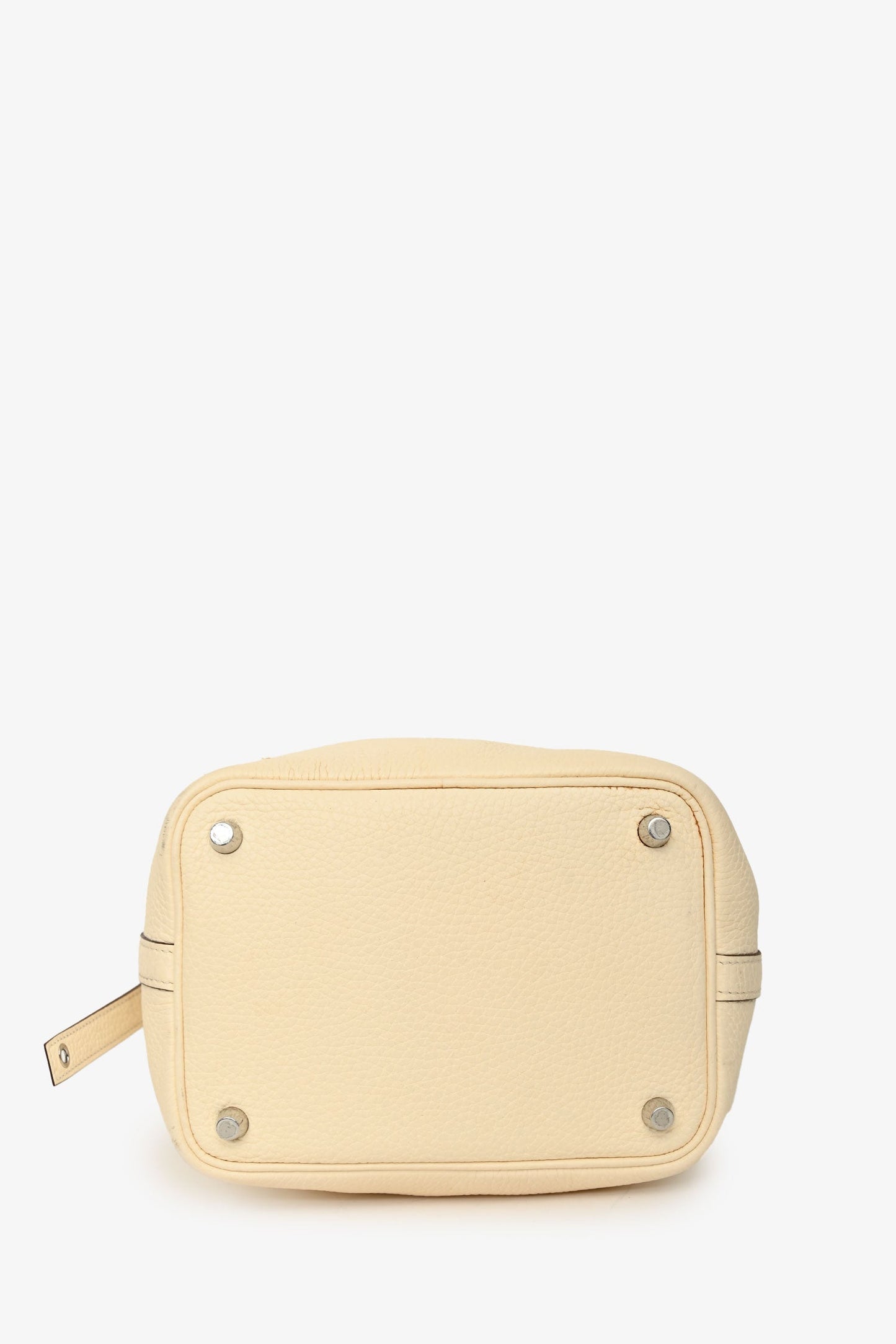 Hermès 2020 Light Yellow Clemence Leather Picotin 18