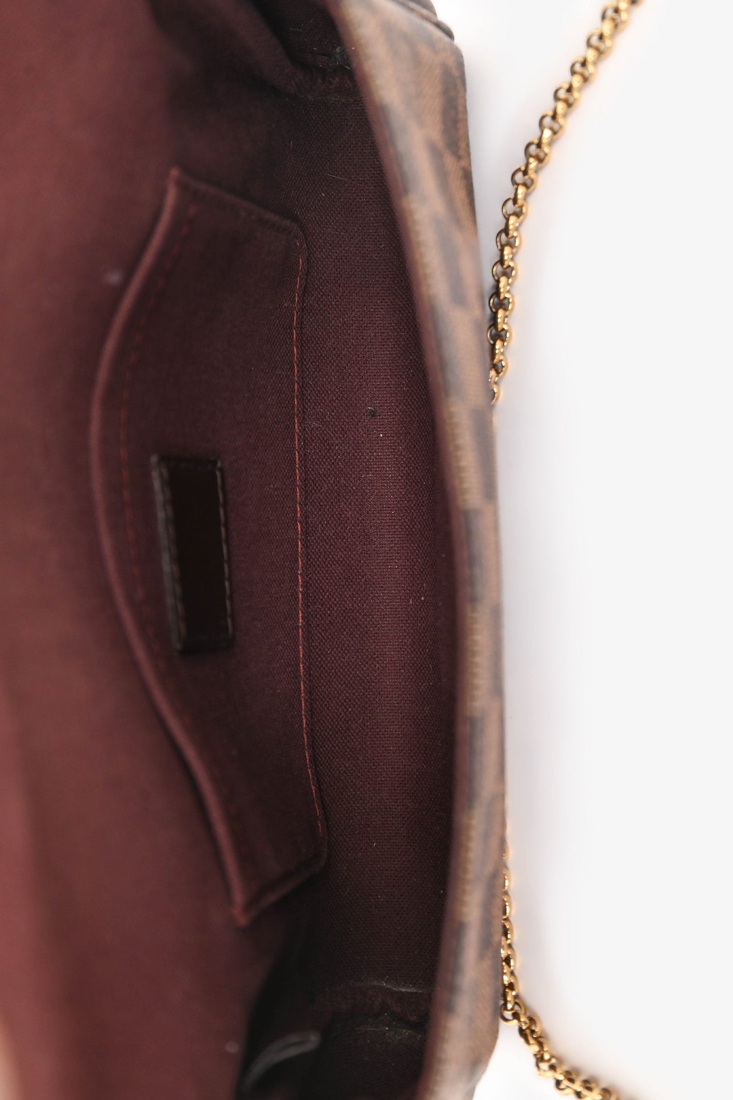 Louis Vuitton 2014 Damier Ebene Eva Pochette With Strap