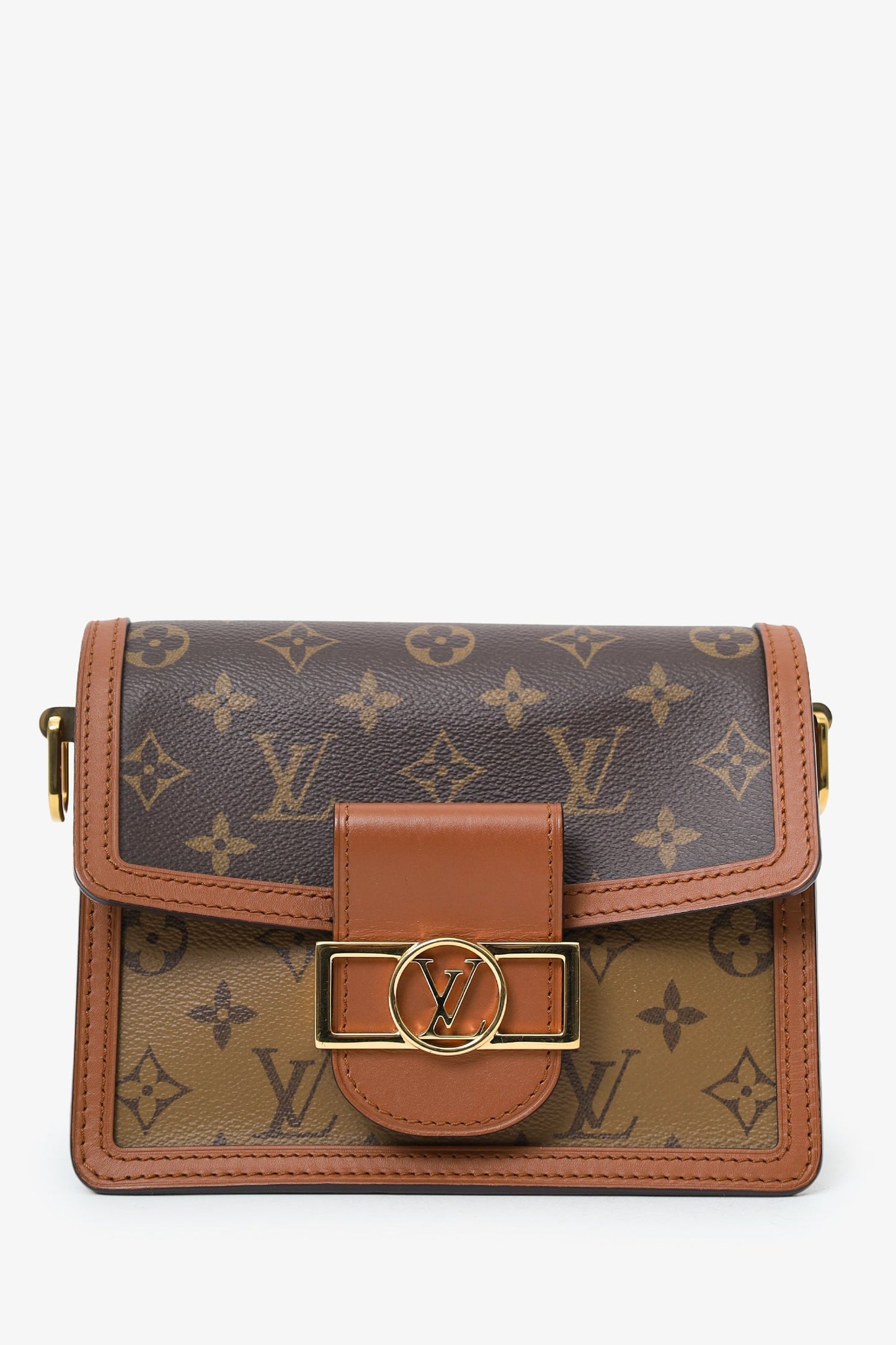 Louis Vuitton Monogram Canvas Mini Dauphine Crossbody Bag With Strap