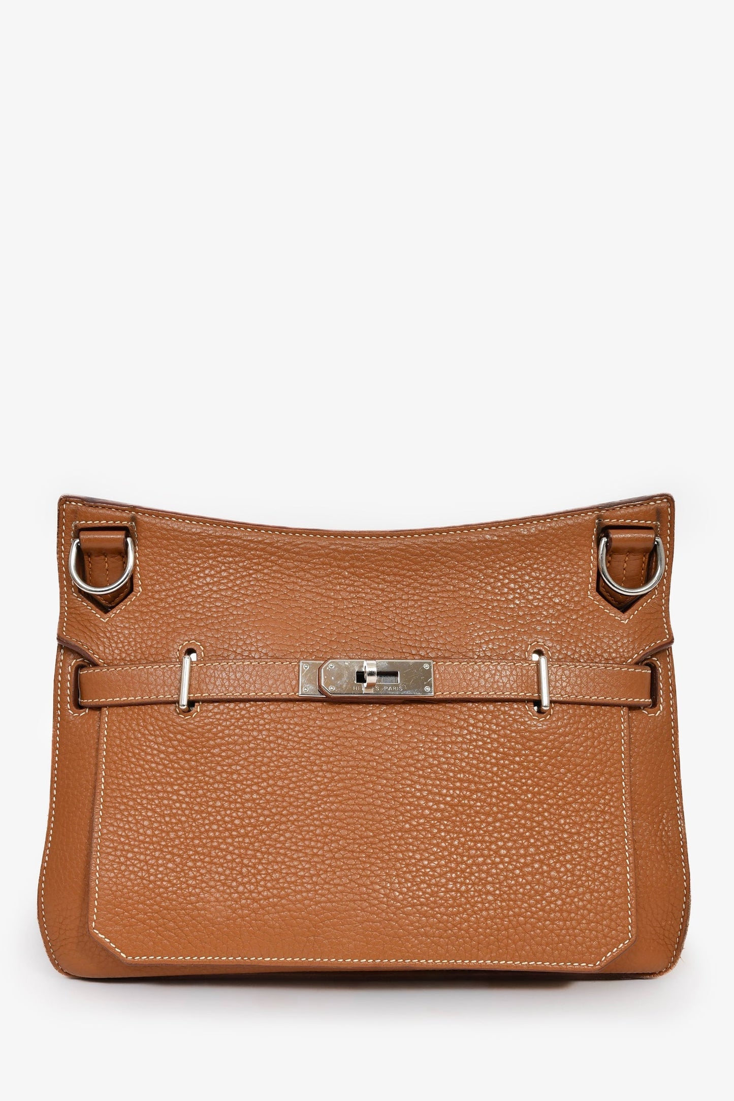 Hermès Gold Clemence Leather Jypsiere 28 Bag