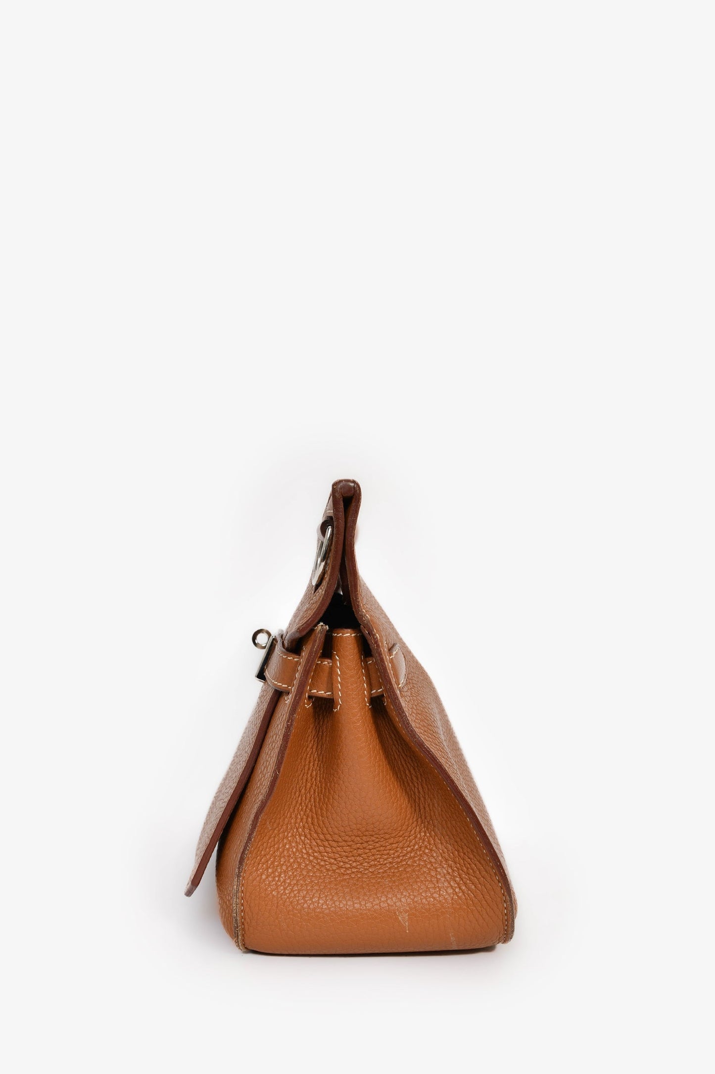 Hermès Gold Clemence Leather Jypsiere 28 Bag