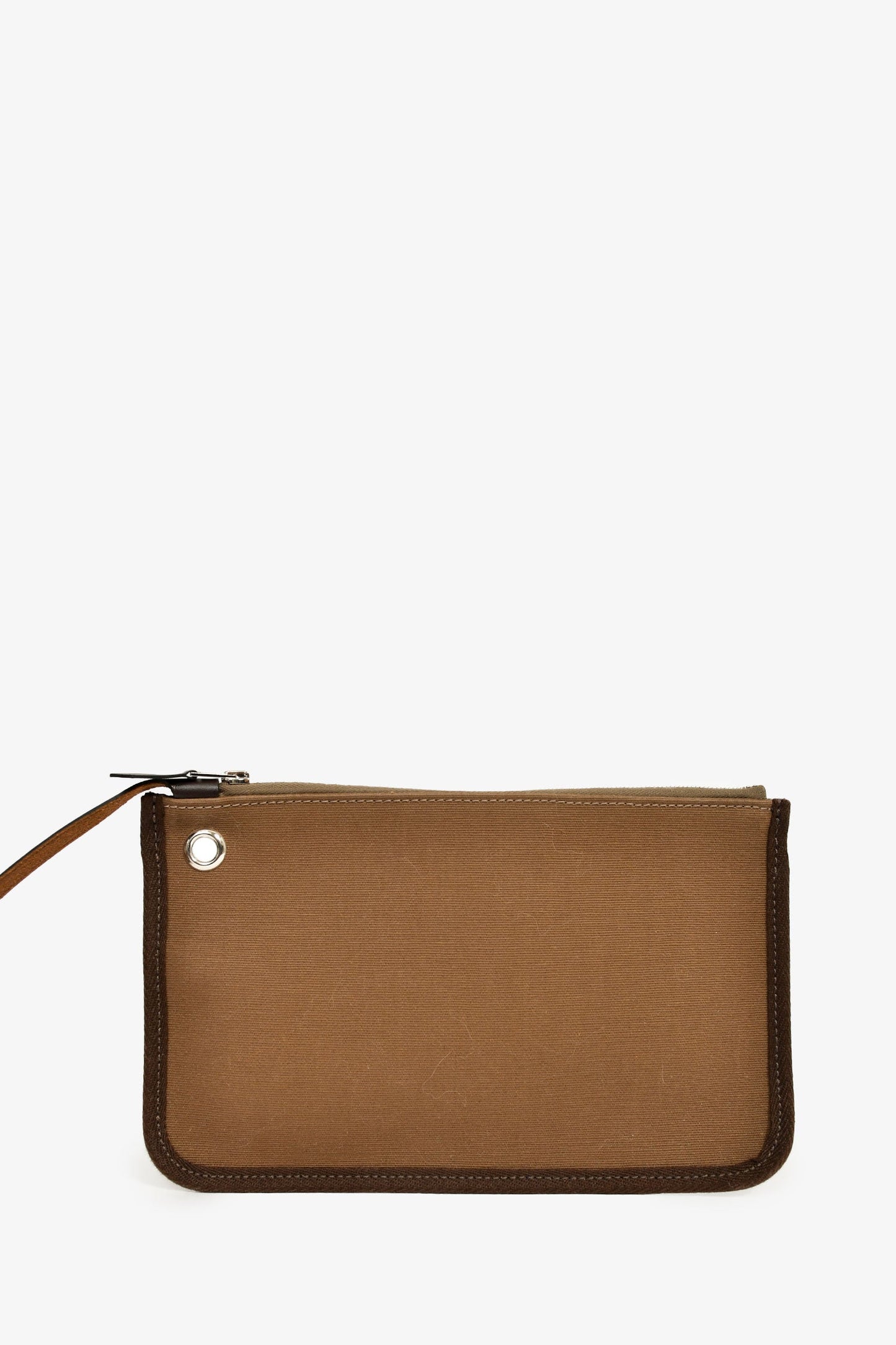 Hermès 2017 Etoupe/Ebene Canvas/Leather Herbag 31 with Pouch