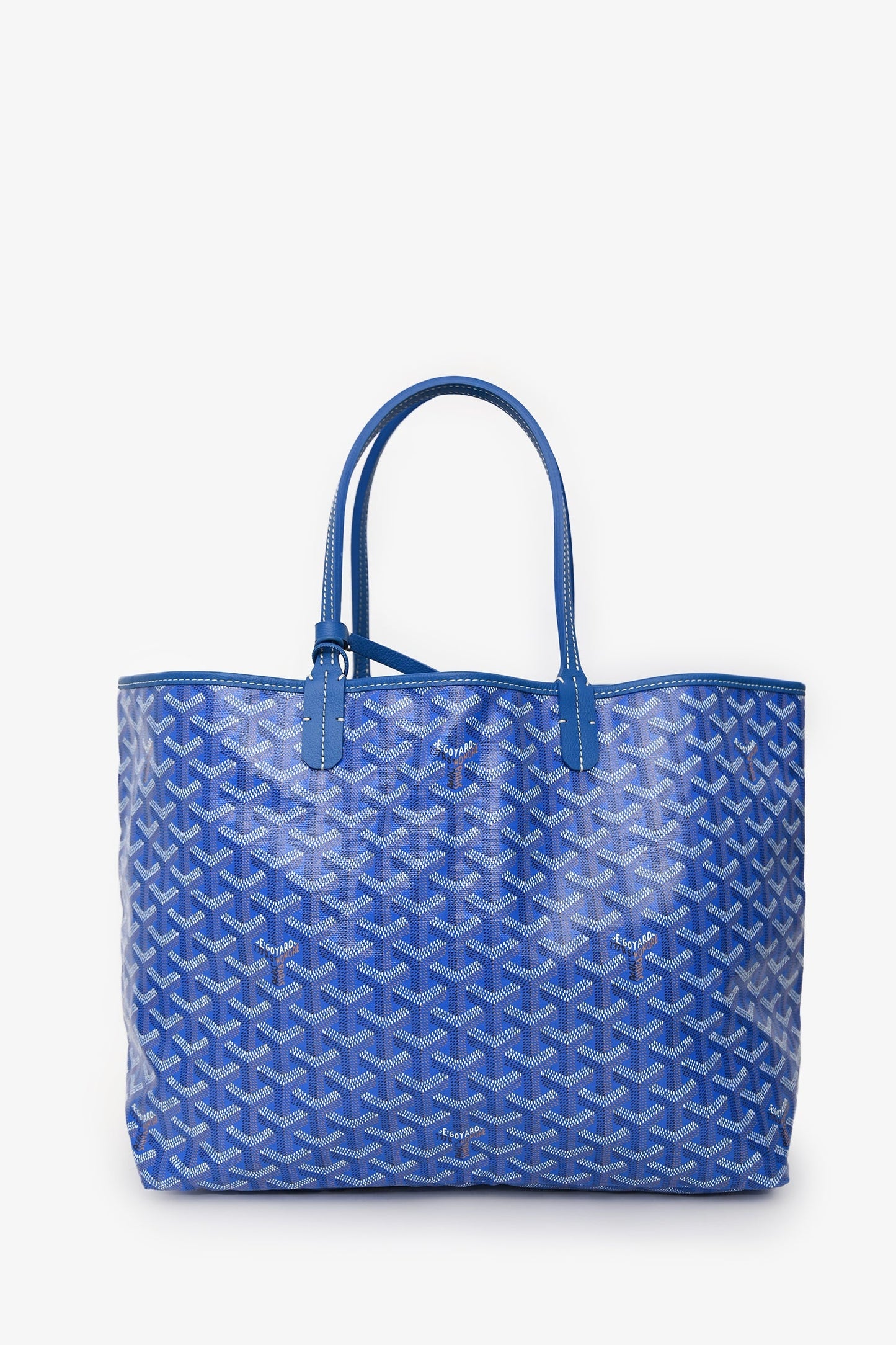 Goyard 2022 Blue Goyardine St. Louis PM Tote with Pouch