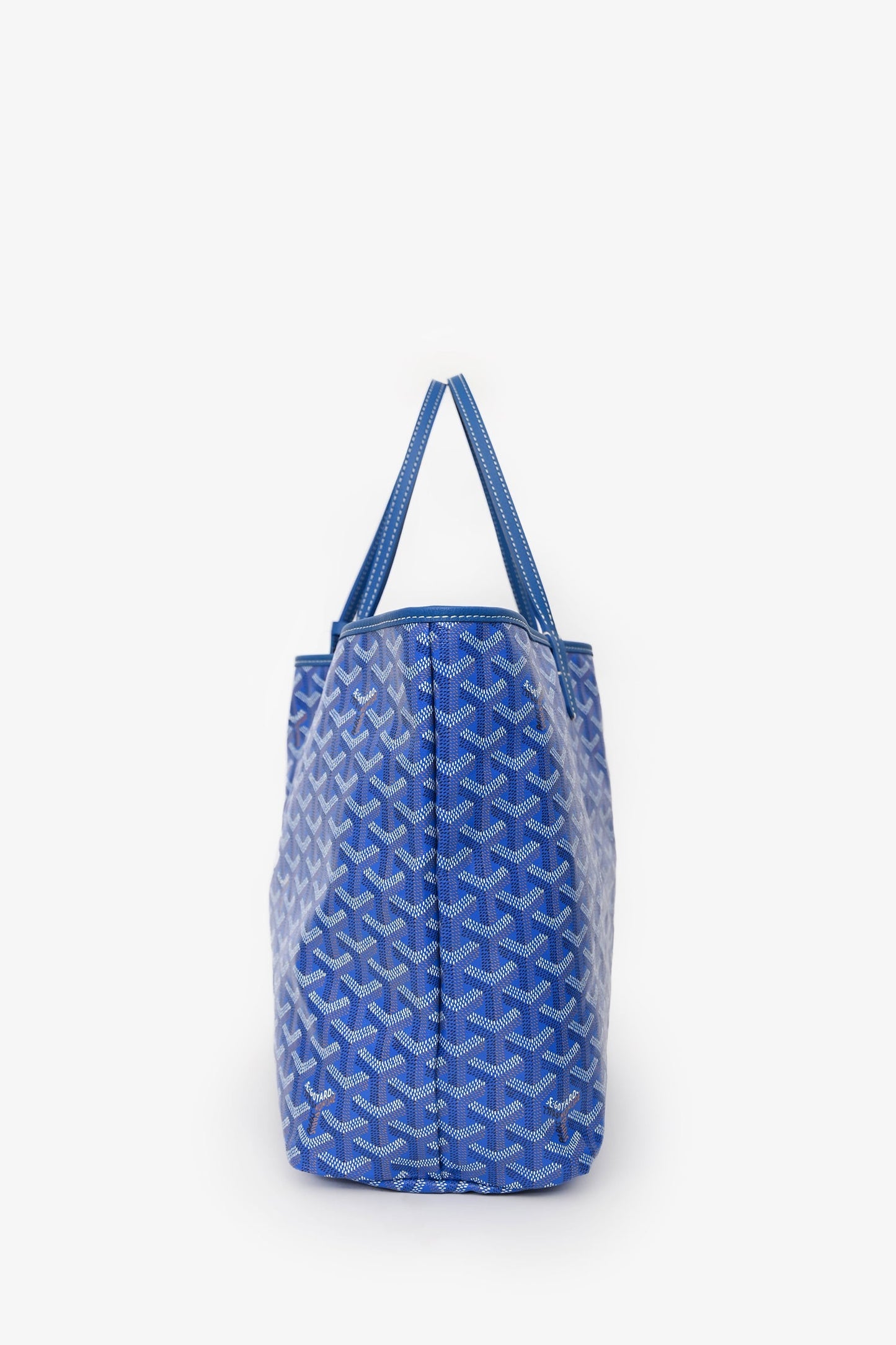 Goyard 2022 Blue Goyardine St. Louis PM Tote with Pouch