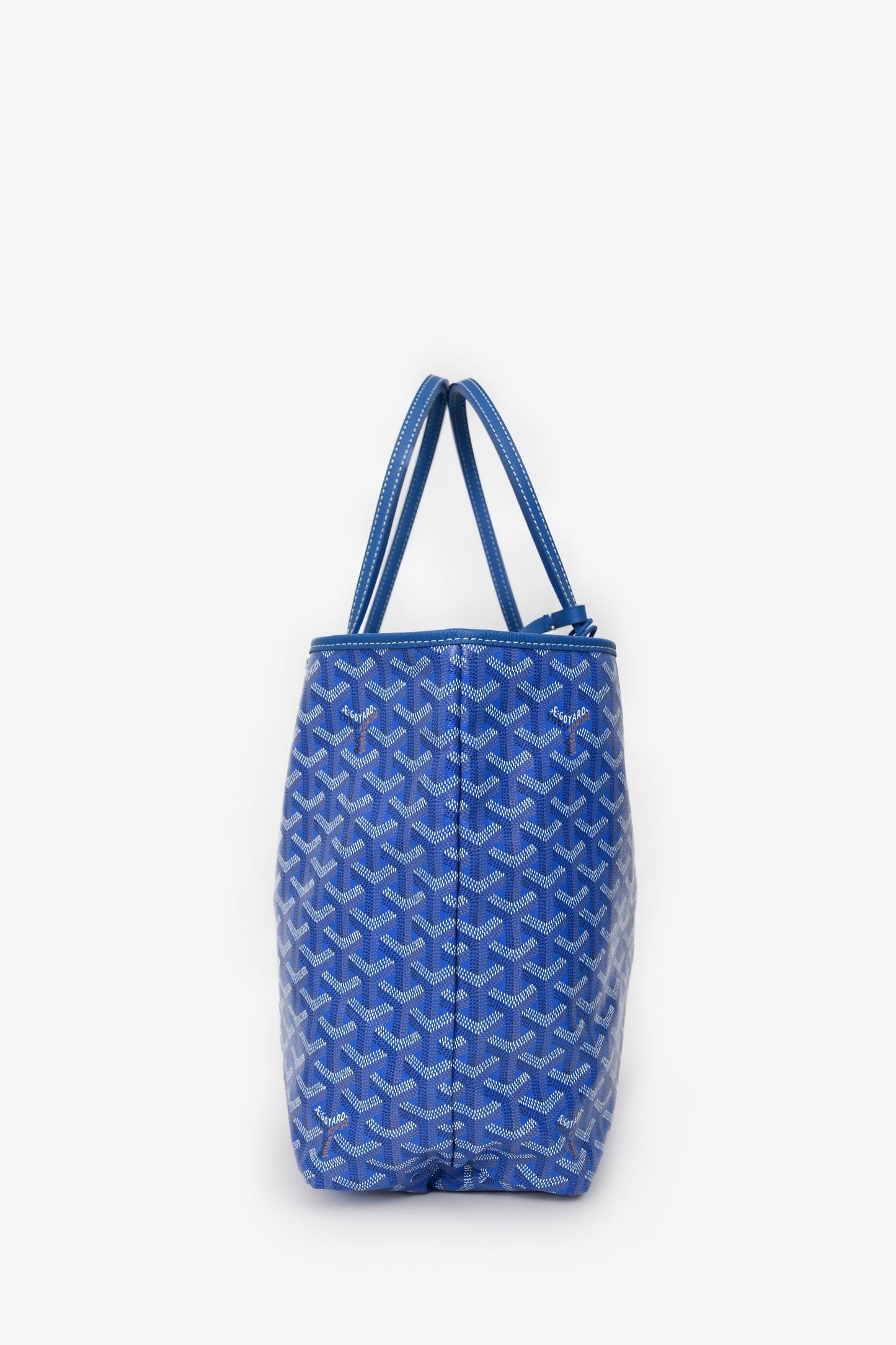 Goyard 2022 Blue Goyardine St. Louis PM Tote with Pouch