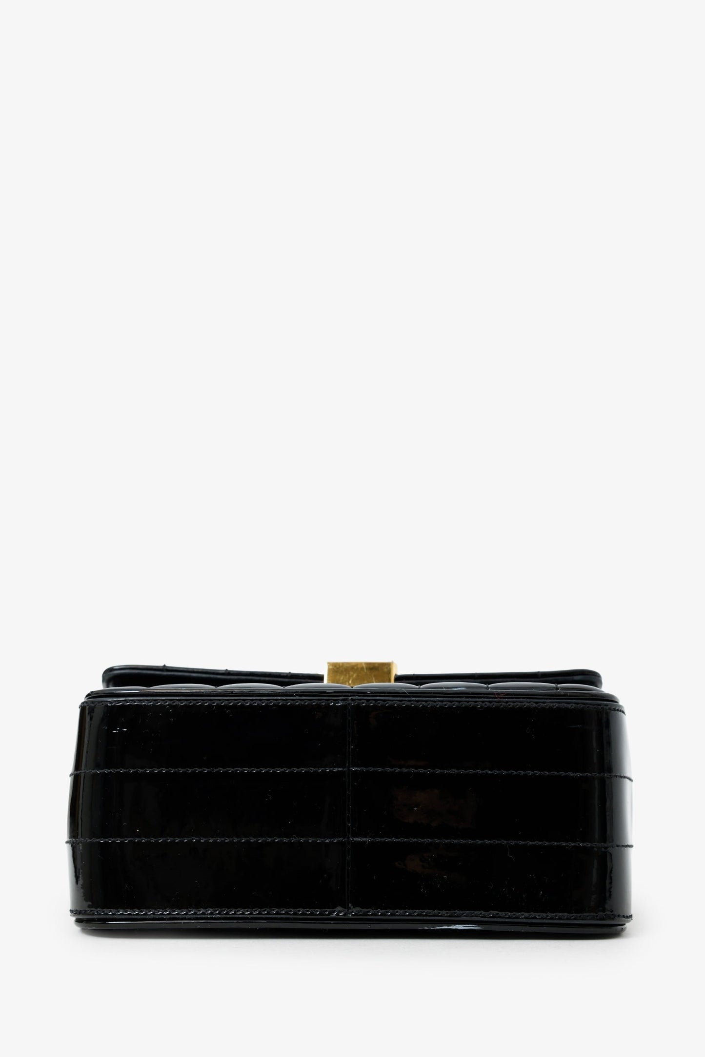 Saint Laurent Black Patent Leather Large Vicky Crossbody