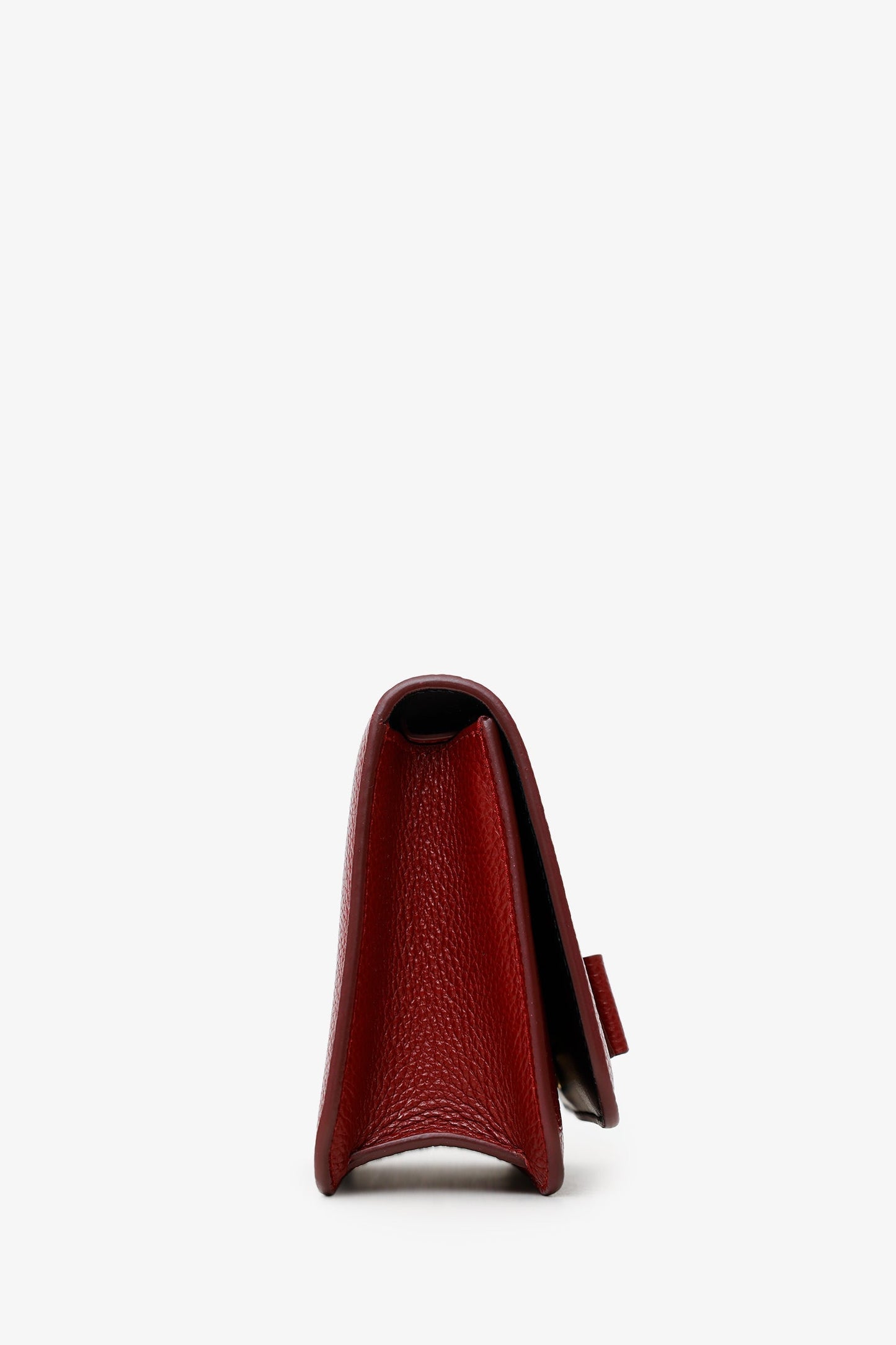 Salvatore Ferragamo Burgundy Leather Vara Bow Crossbody