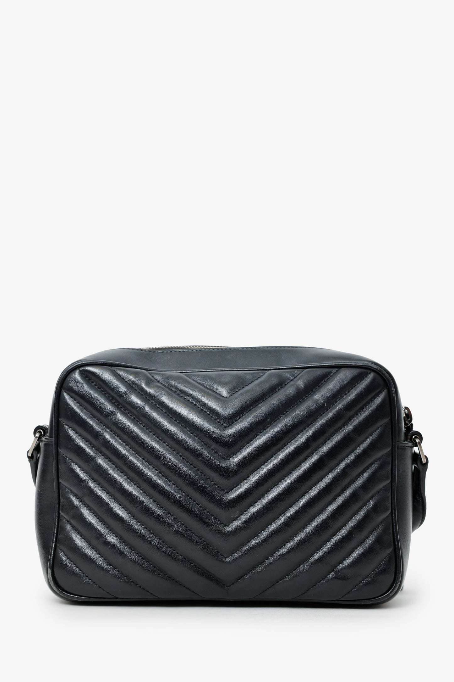 Saint Laurent Black Quilted Leather Lou Crossbody Bag
