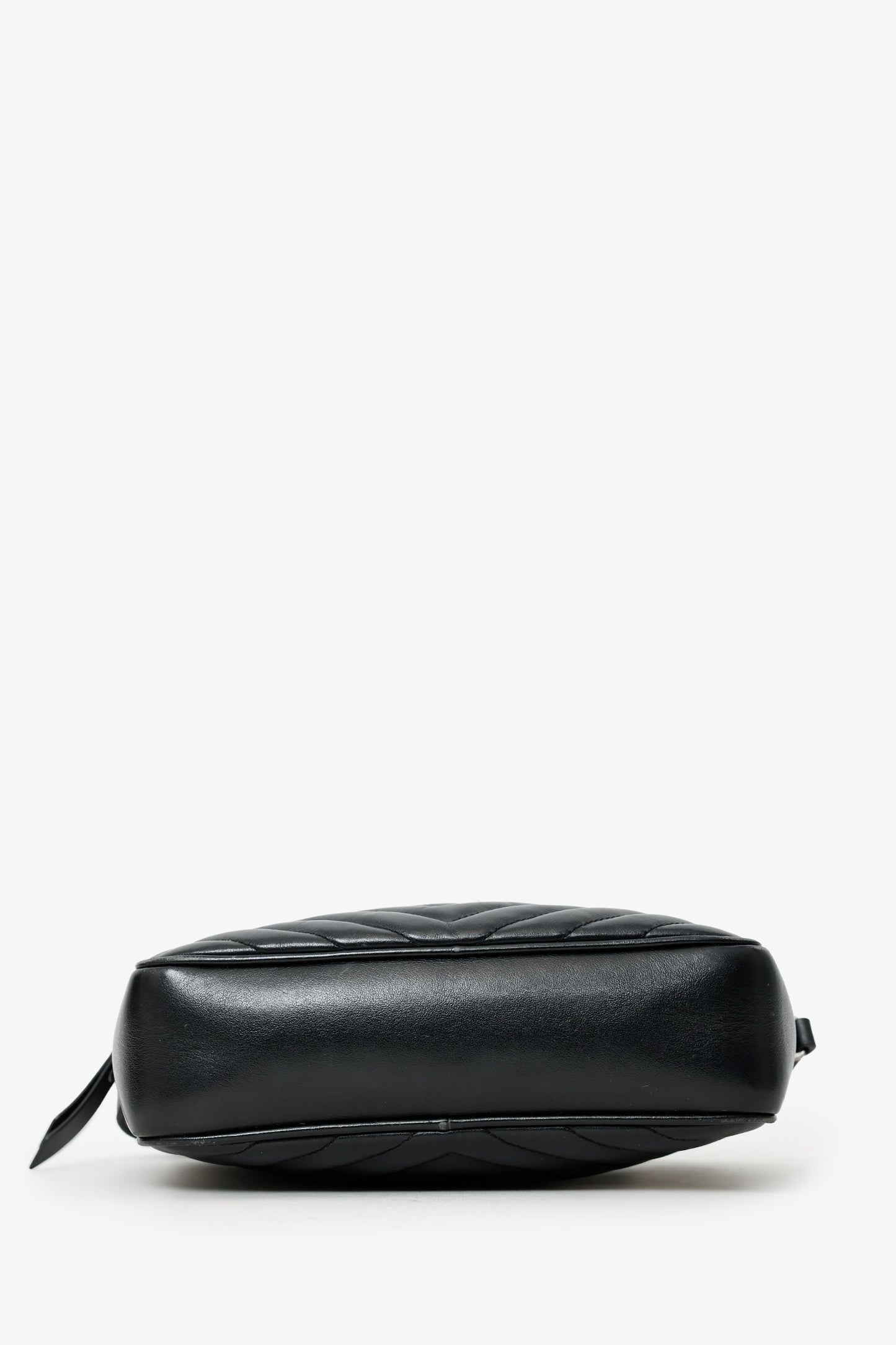 Saint Laurent Black Quilted Leather Lou Crossbody Bag