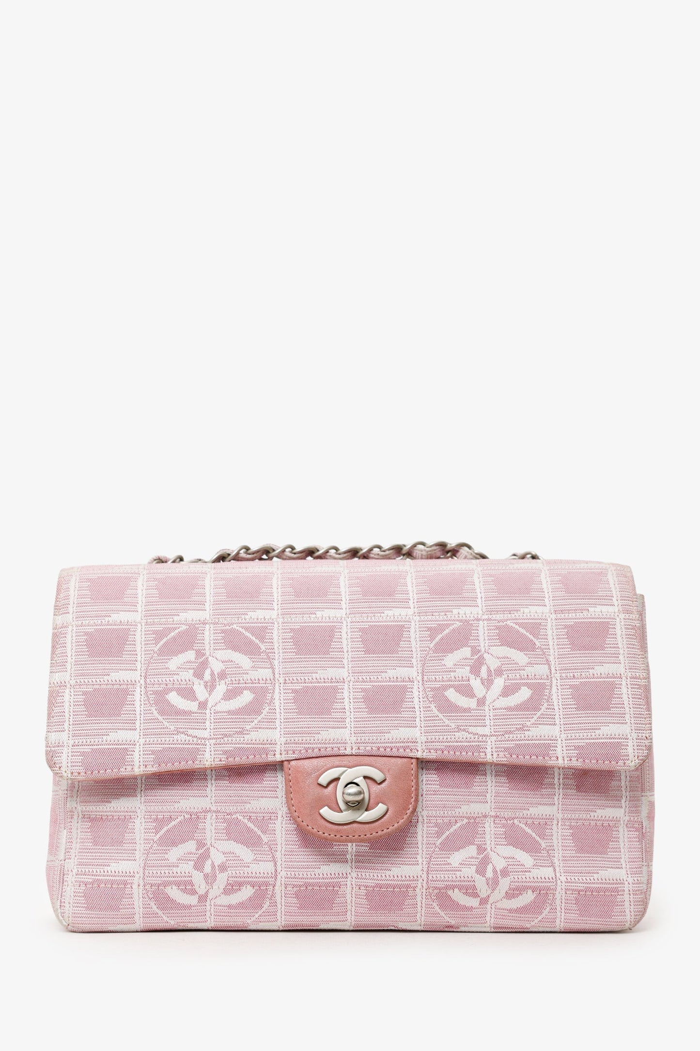 Chanel™ Pink Medium Travel 'Ligne' Flap Shoulder Bag