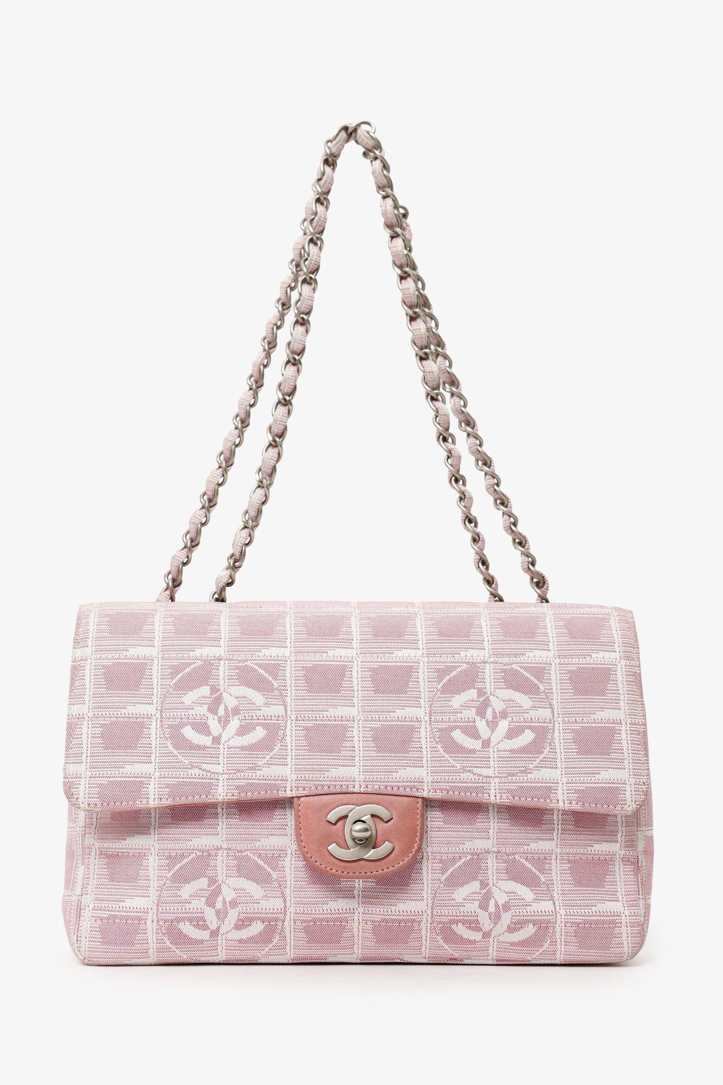 Chanel™ Pink Medium Travel 'Ligne' Flap Shoulder Bag