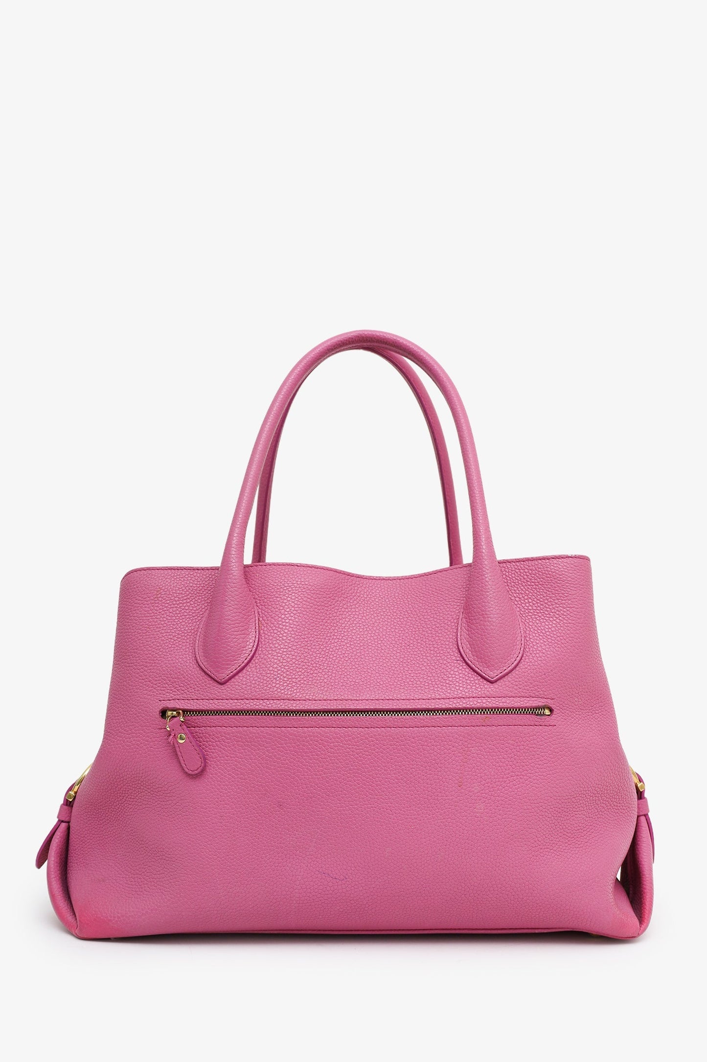 Salvatore Ferragamo Pink Leather 'Fiamma' Tote