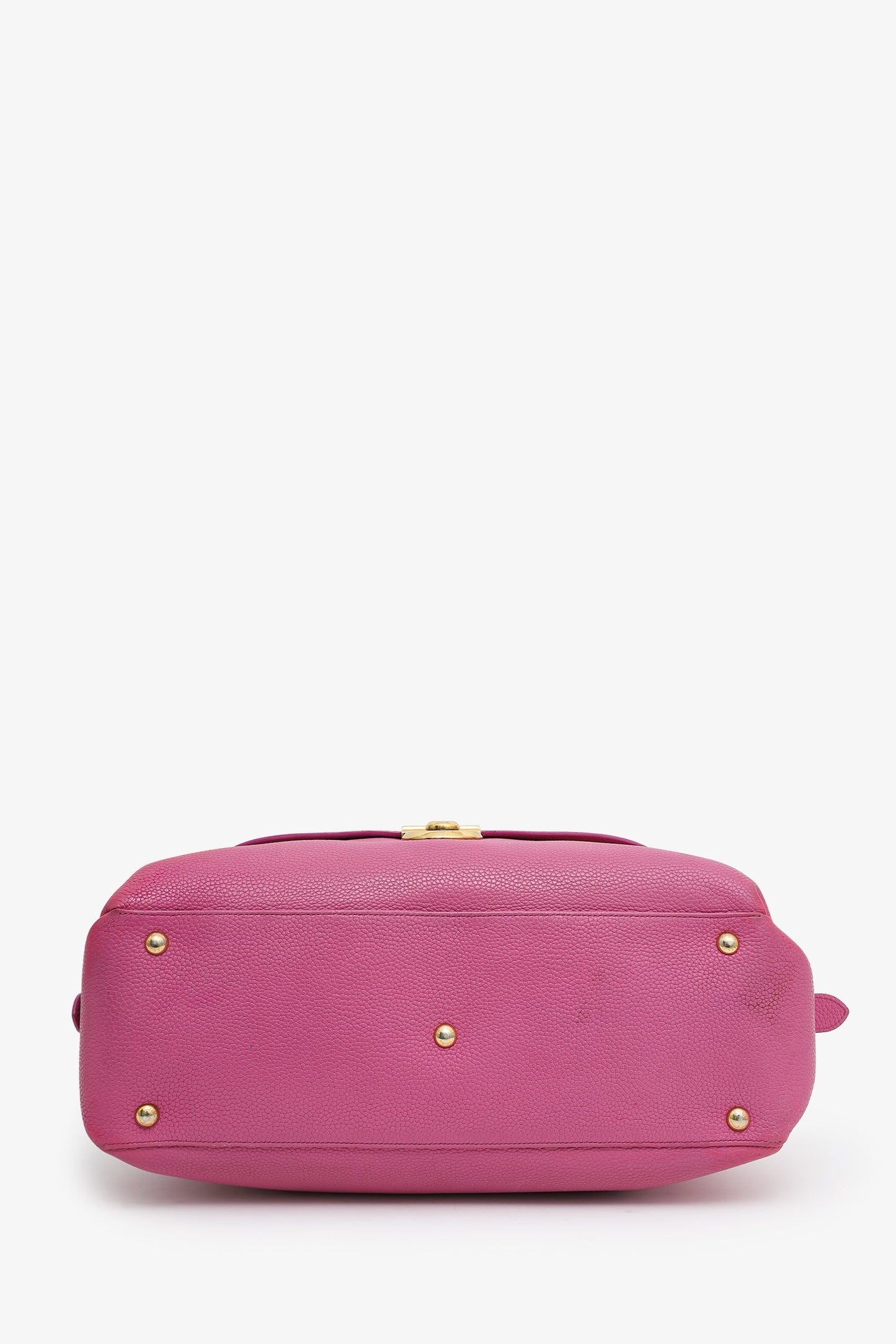 Salvatore Ferragamo Pink Leather 'Fiamma' Tote