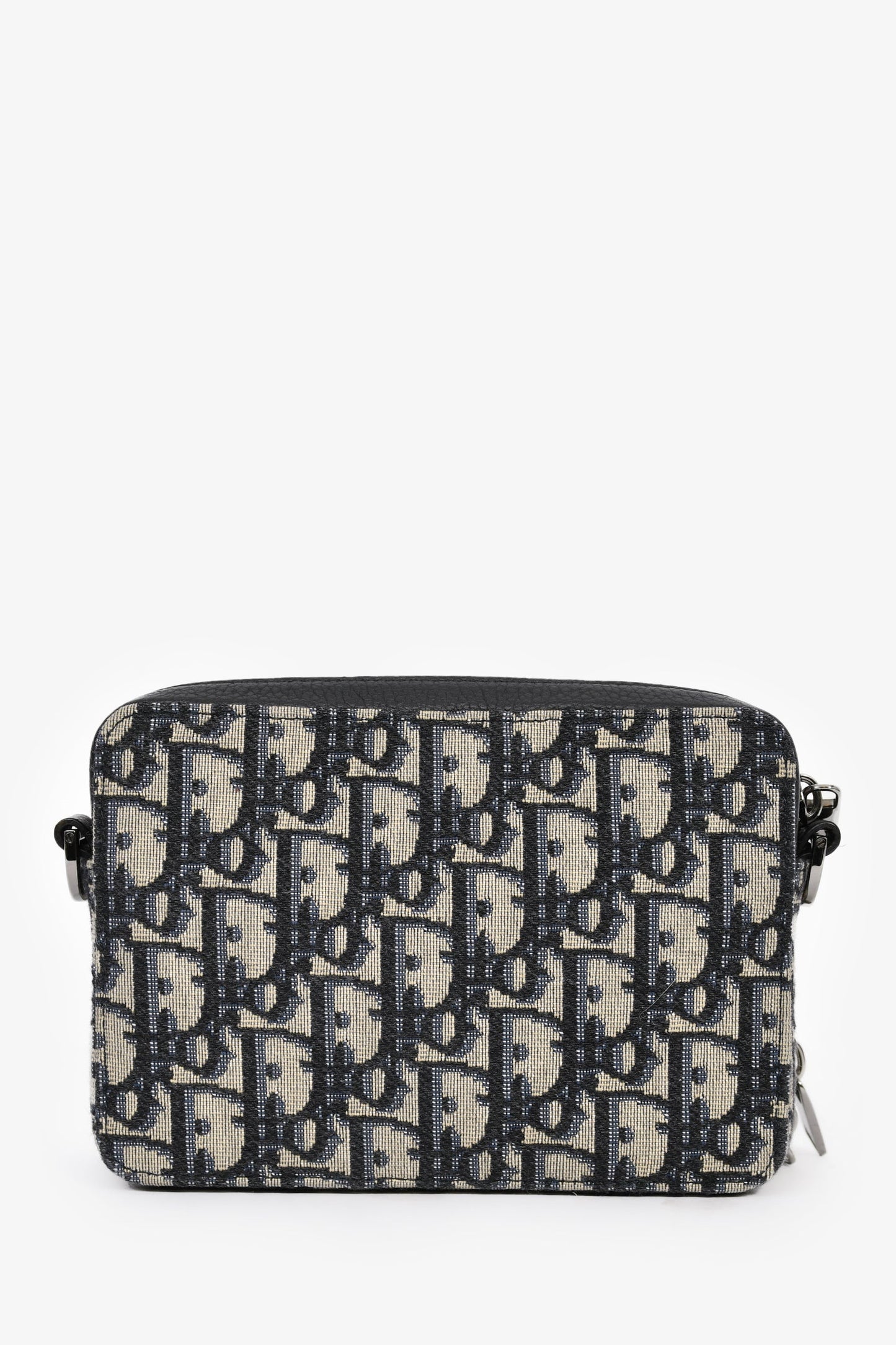 Christian Dior 2021 Navy Oblique Jacquard Wallet On Strap