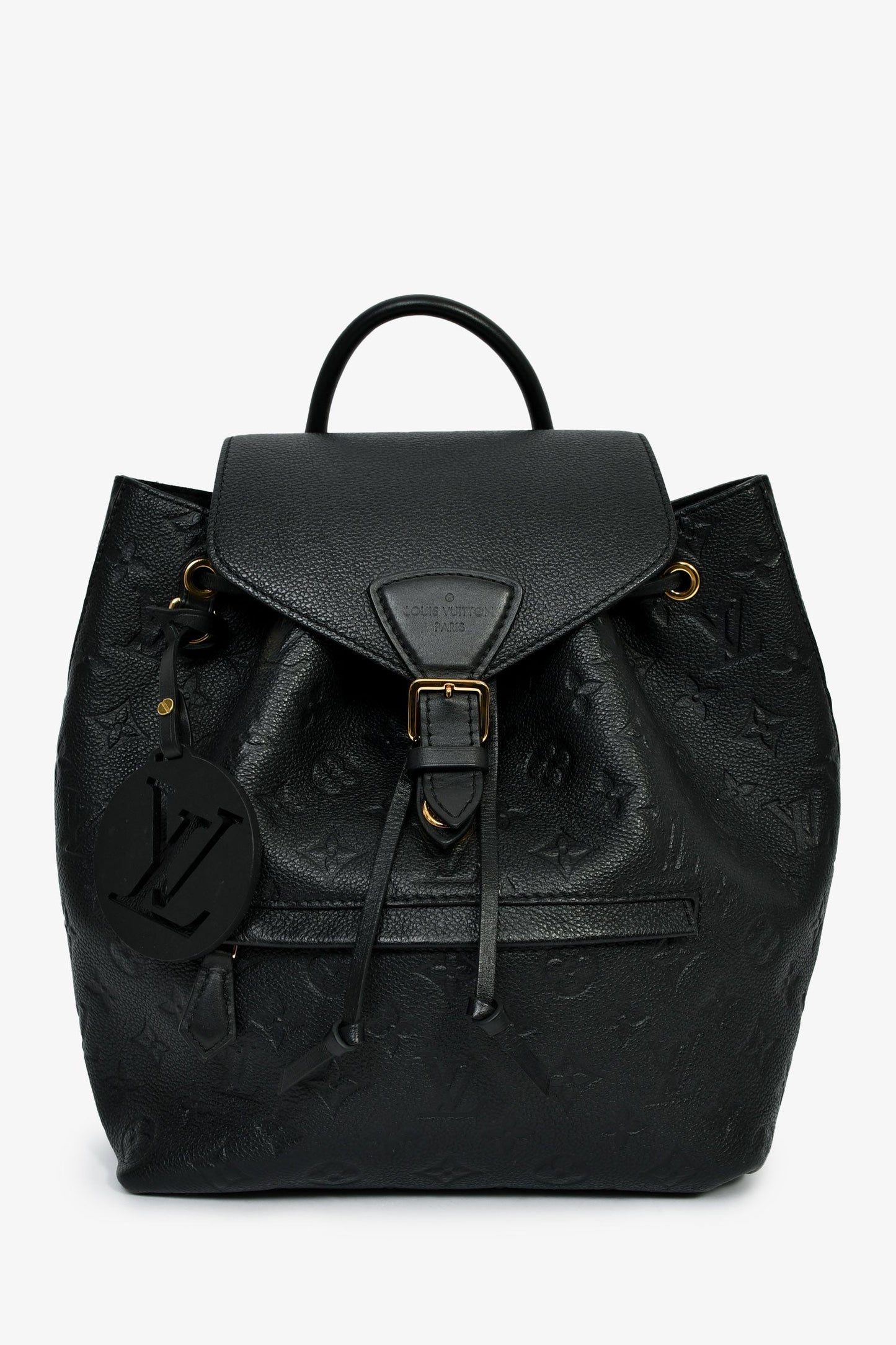 Louis Vuitton Black Monogram Empreinte Leather 'Montsouris' PM Backpack