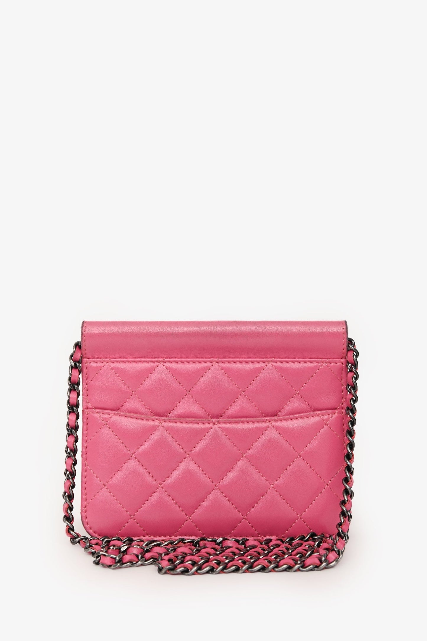 Chanel™ 2013 Pink Quilted Lambskin Mini Crossing Times Flap Bag