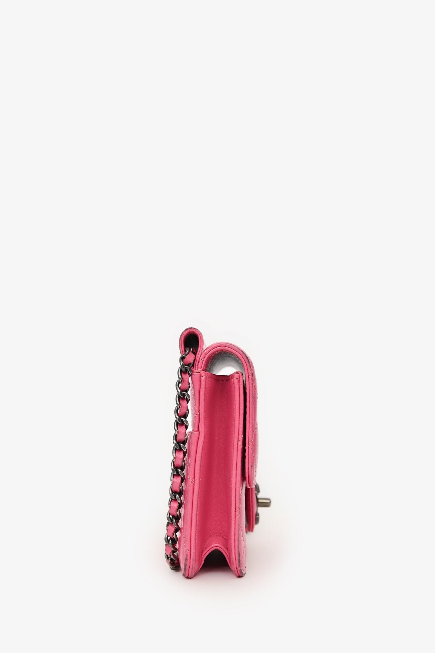 Chanel™ 2013 Pink Quilted Lambskin Mini Crossing Times Flap Bag
