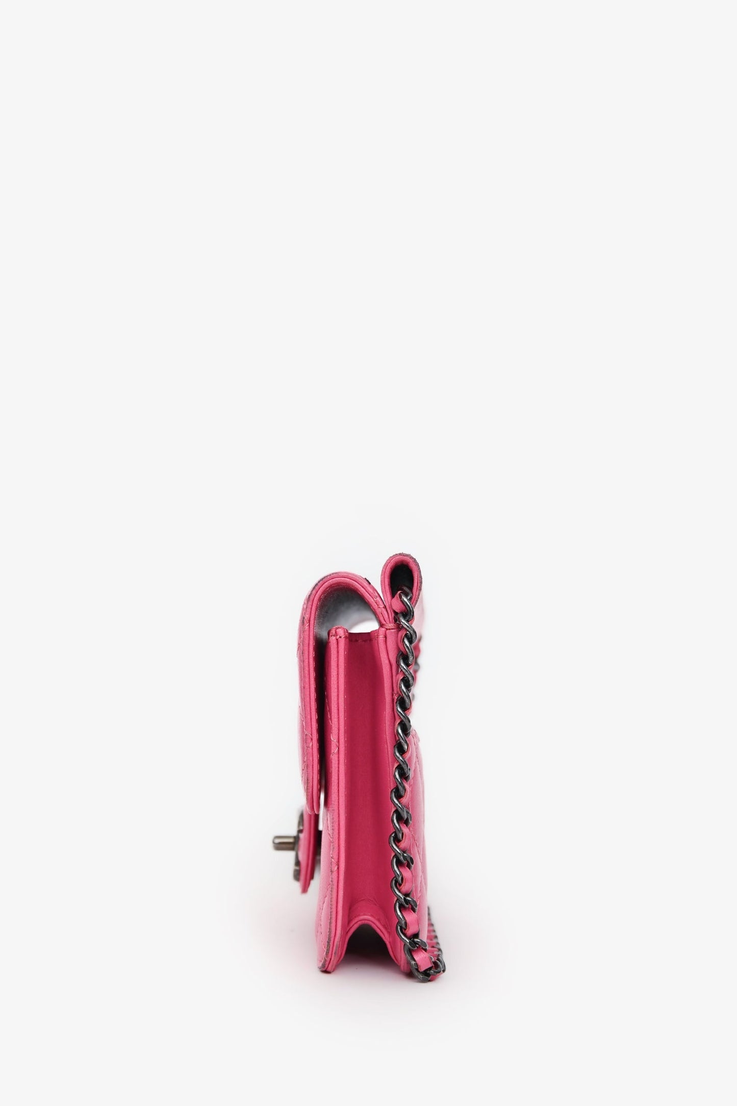 Chanel™ 2013 Pink Quilted Lambskin Mini Crossing Times Flap Bag