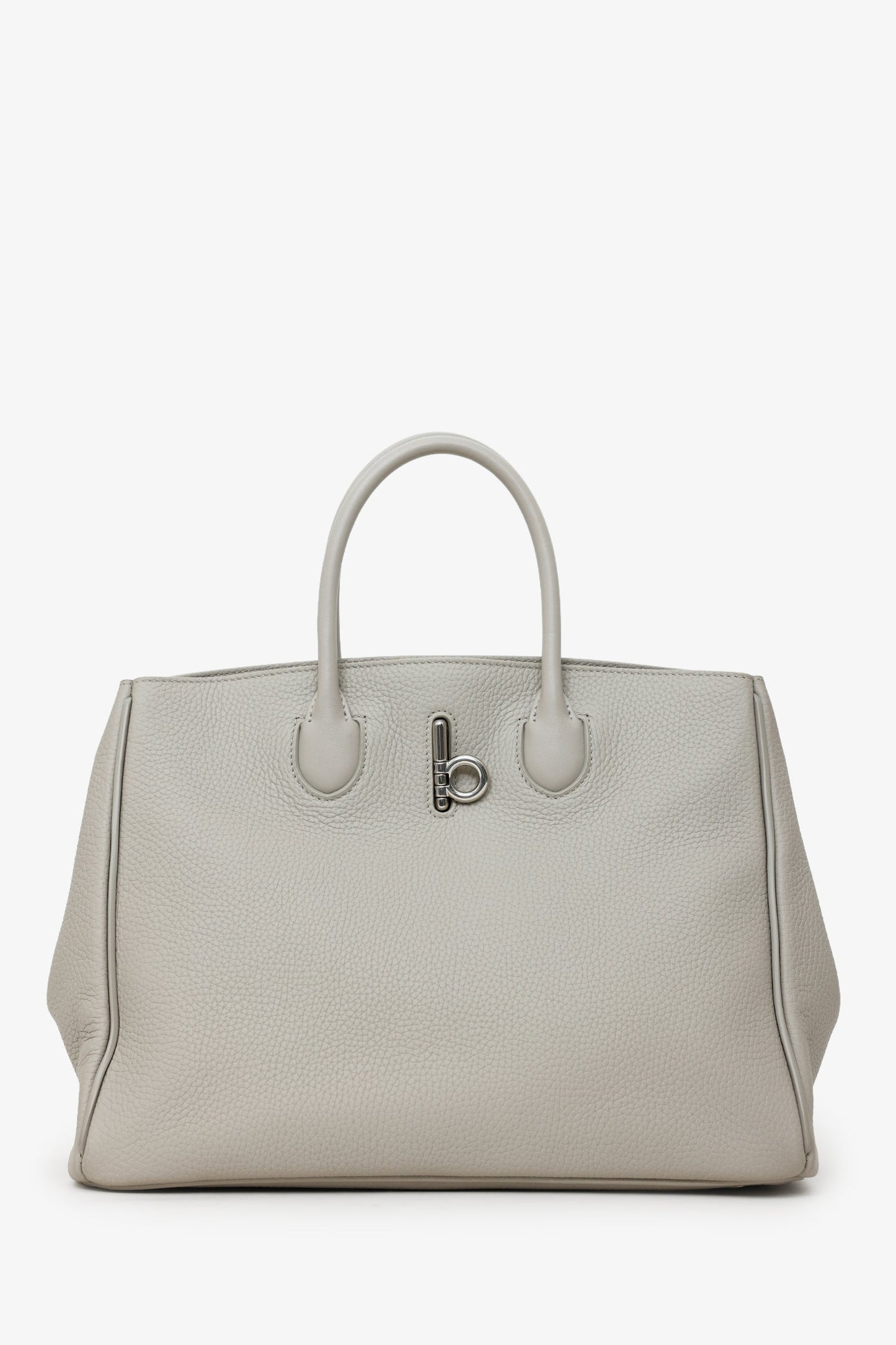 Burberry Taupe Leather Small Rocking Horse Tote Bag