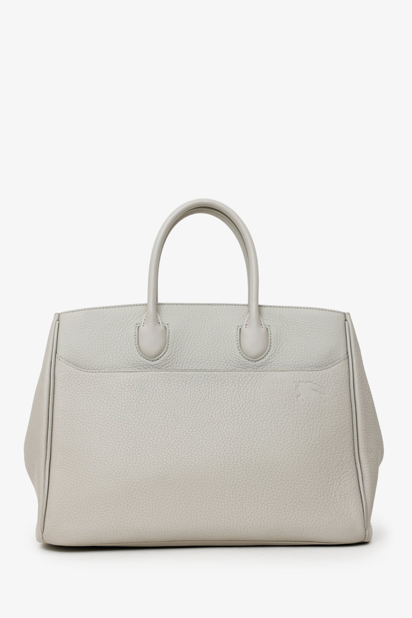 Burberry Taupe Leather Small Rocking Horse Tote Bag