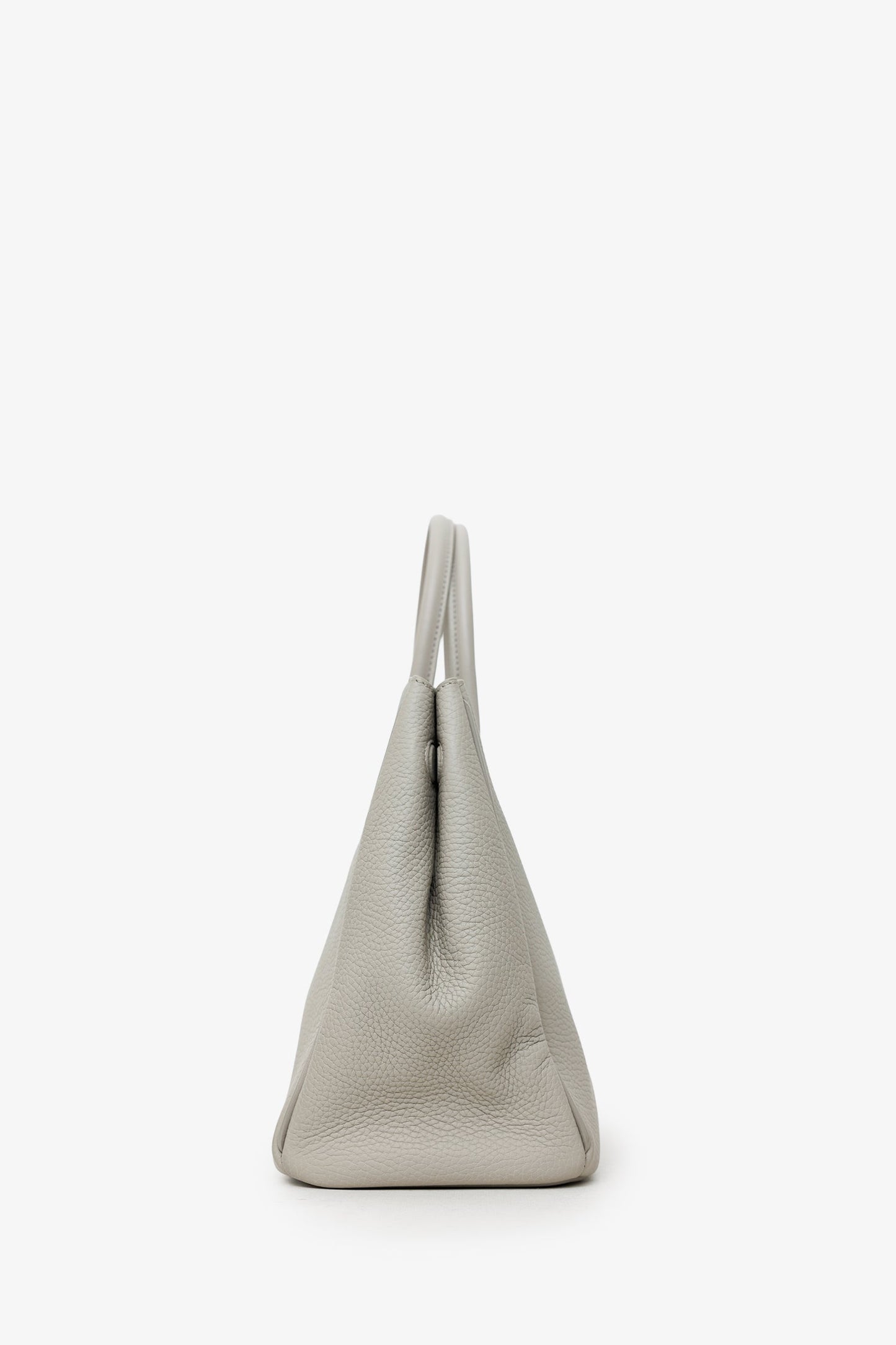 Burberry Taupe Leather Small Rocking Horse Tote Bag