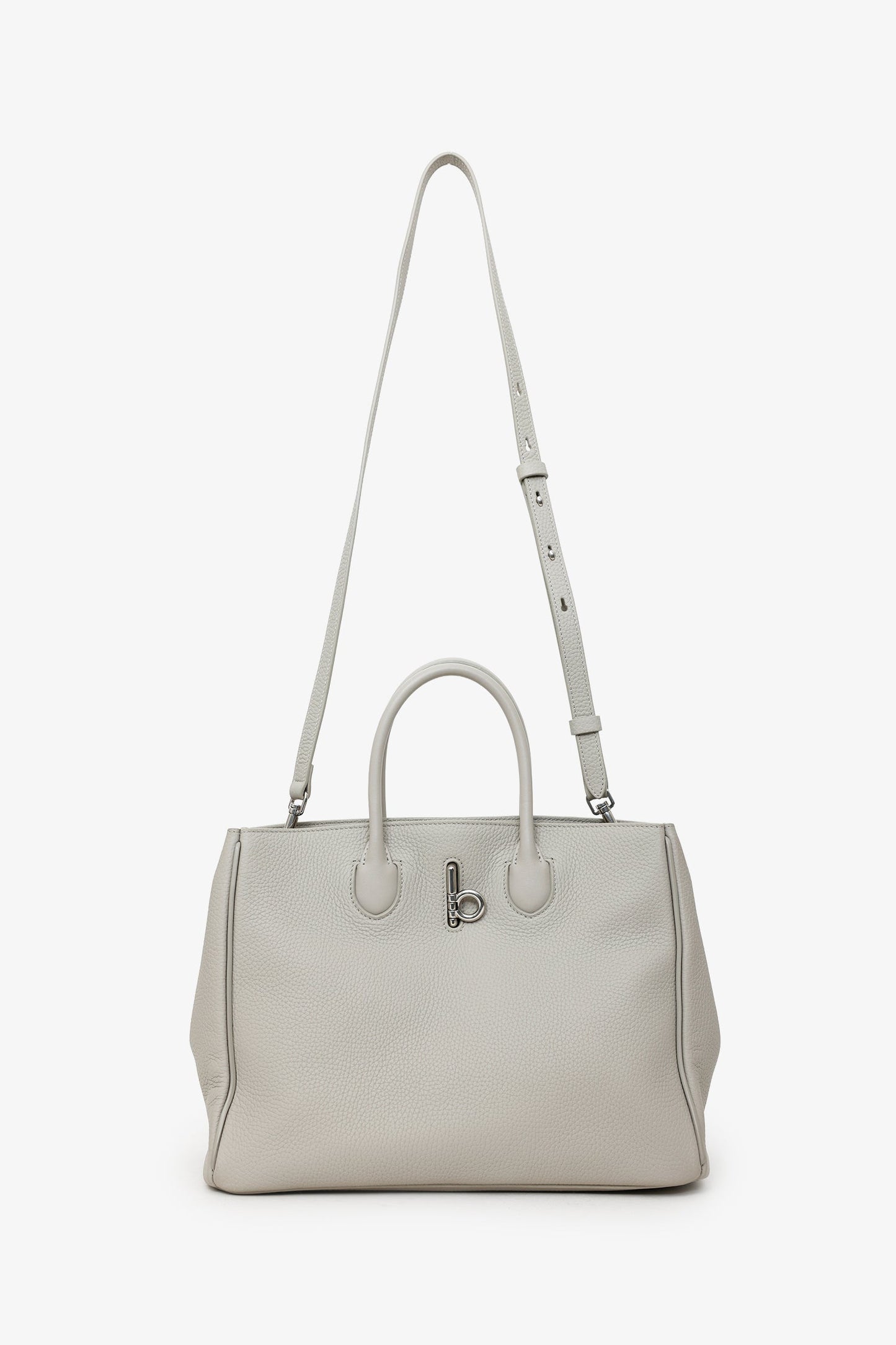 Burberry Taupe Leather Small Rocking Horse Tote Bag