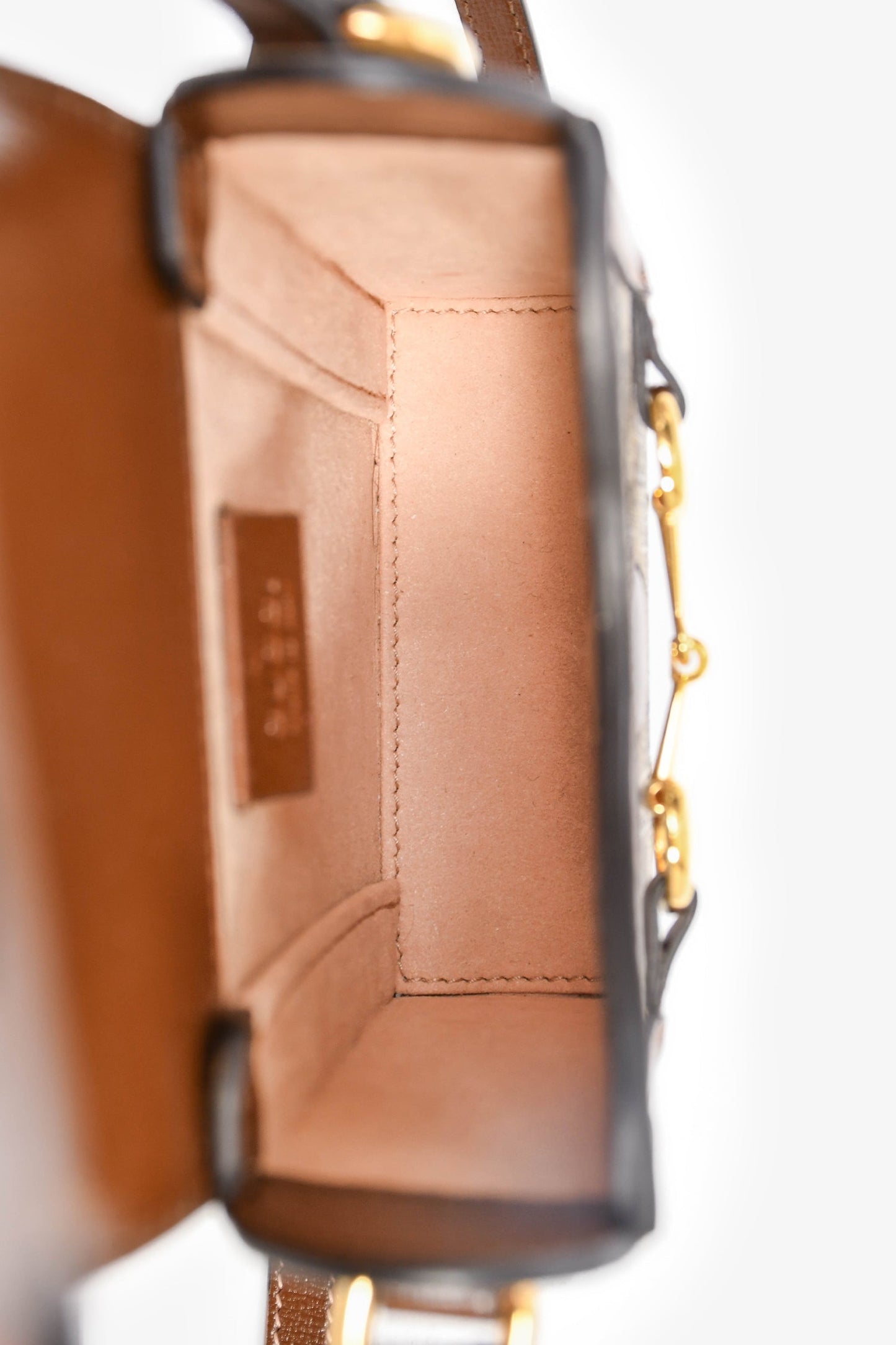 Gucci Brown GG Supreme Canvas Horsebit 1955 Mini Crossbody Bag