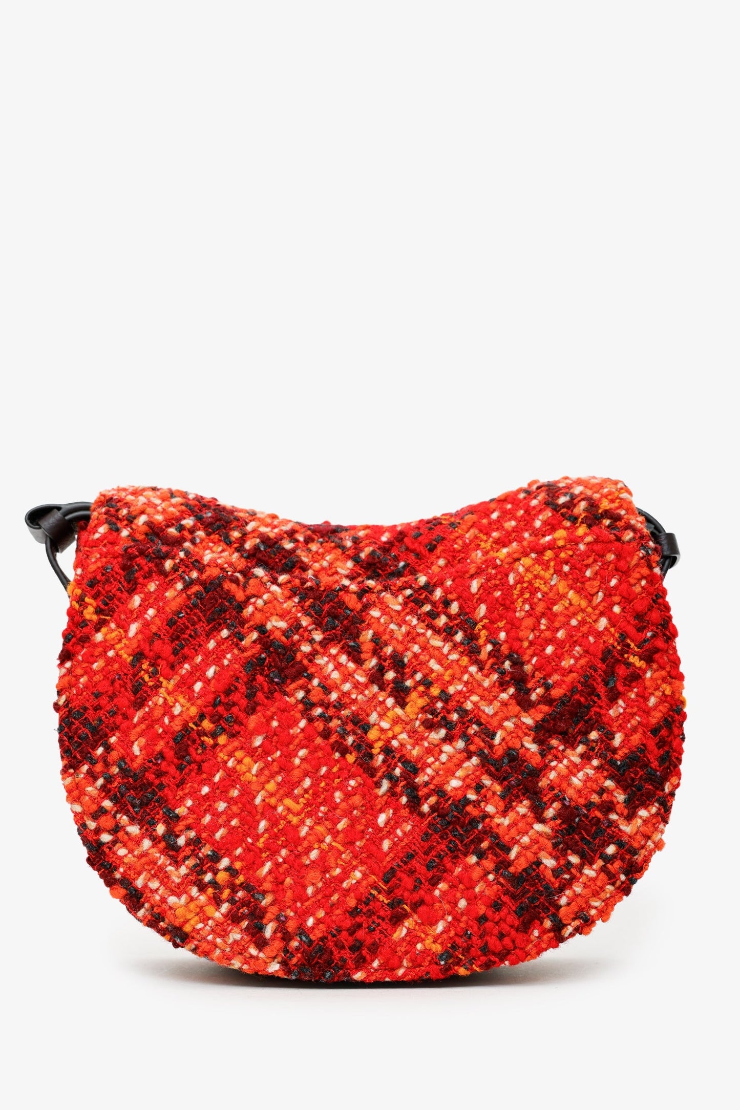 Burberry Red Tweed Medium Rocking Horse Shoulder Strap.