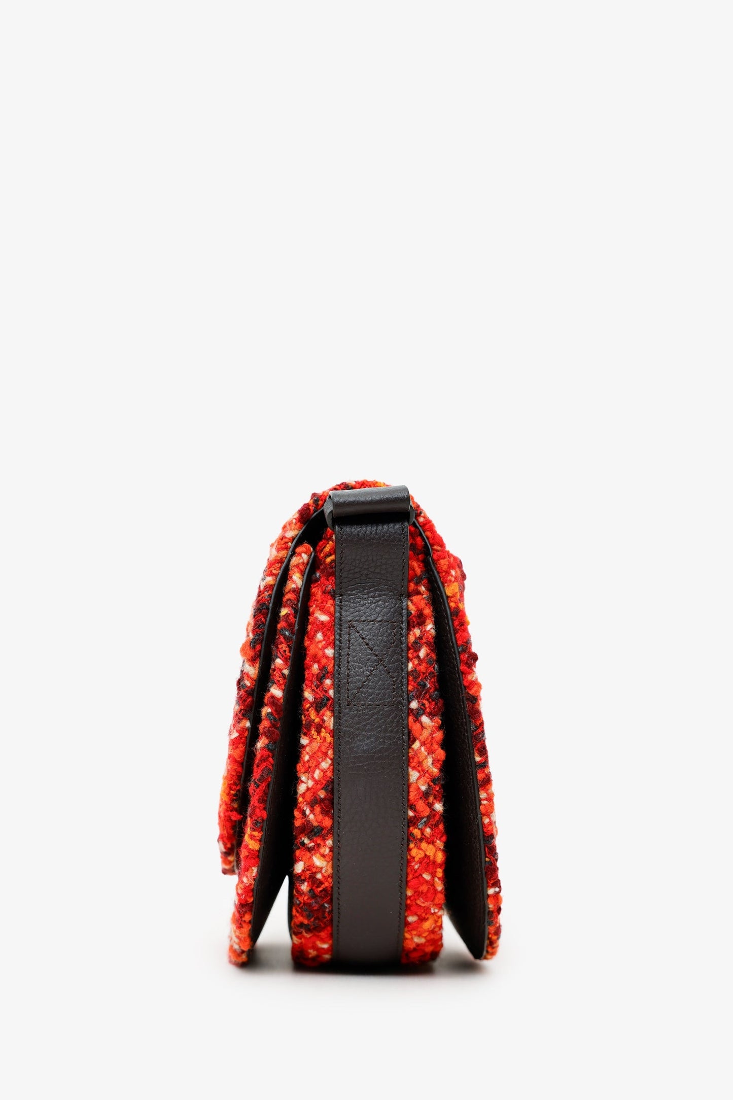 Burberry Red Tweed Medium Rocking Horse Shoulder Strap.