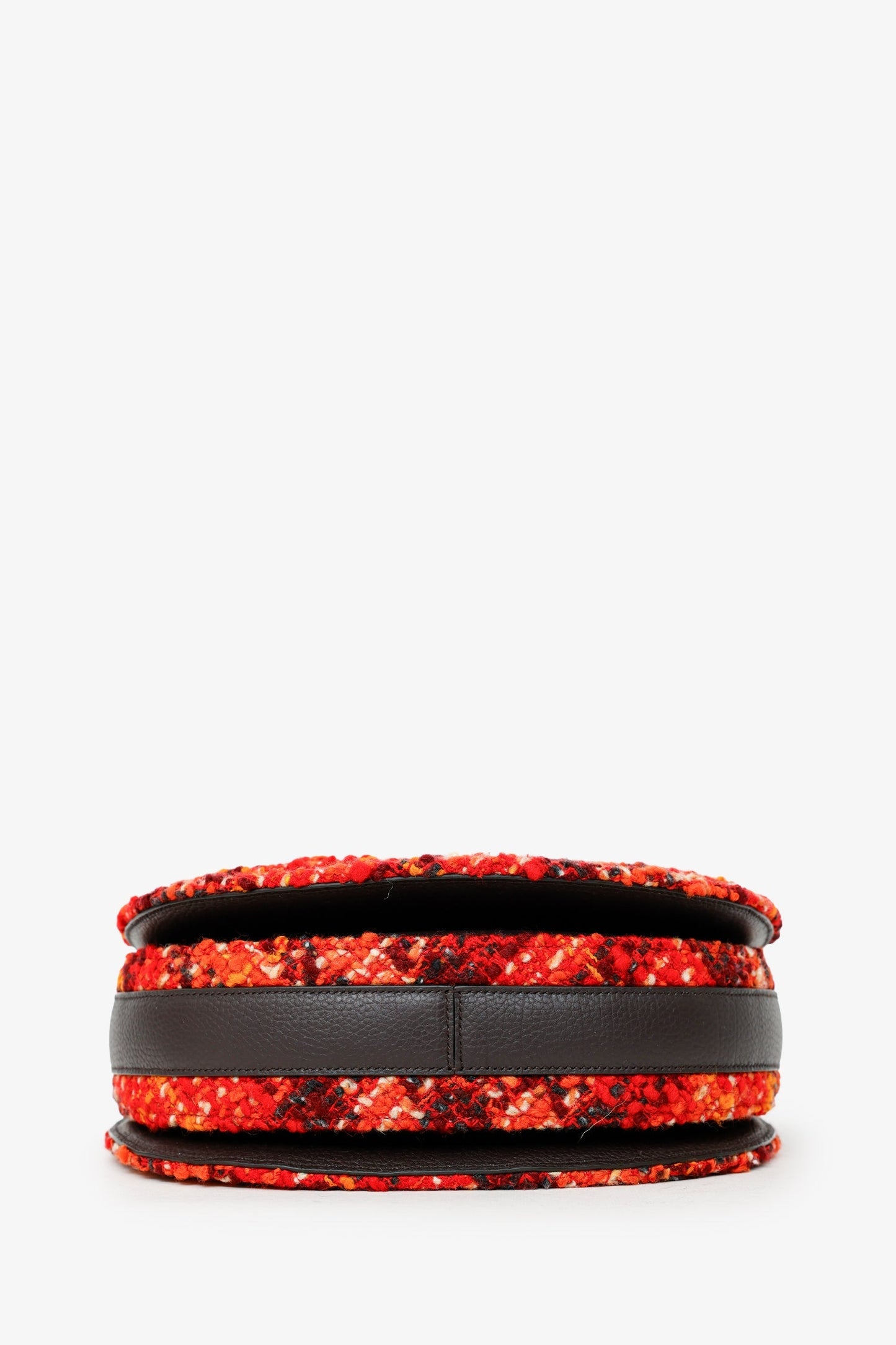 Burberry Red Tweed Medium Rocking Horse Shoulder Strap.