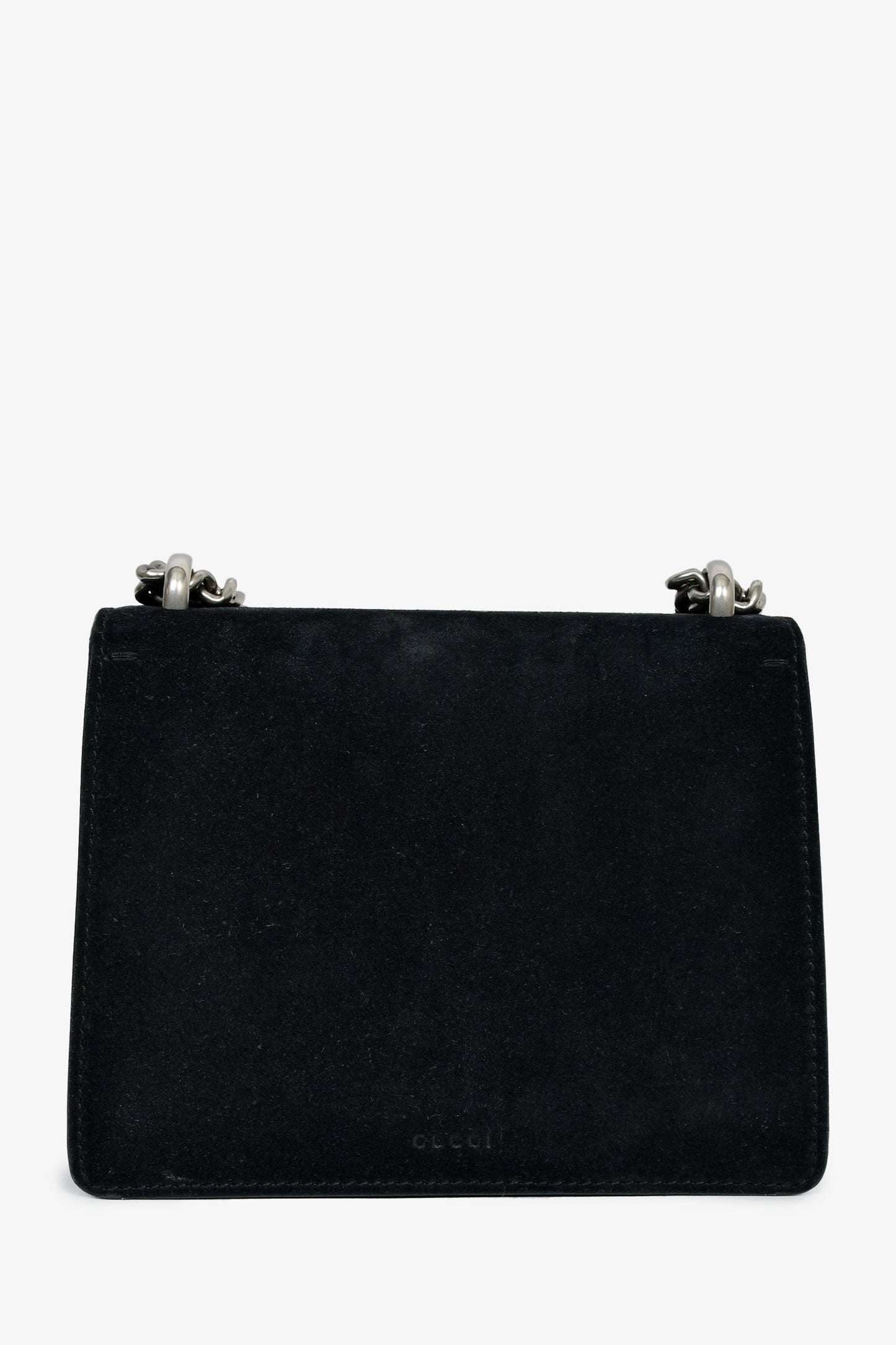 Gucci Black Suede Mini Dionysus Chain Shoulder Bag