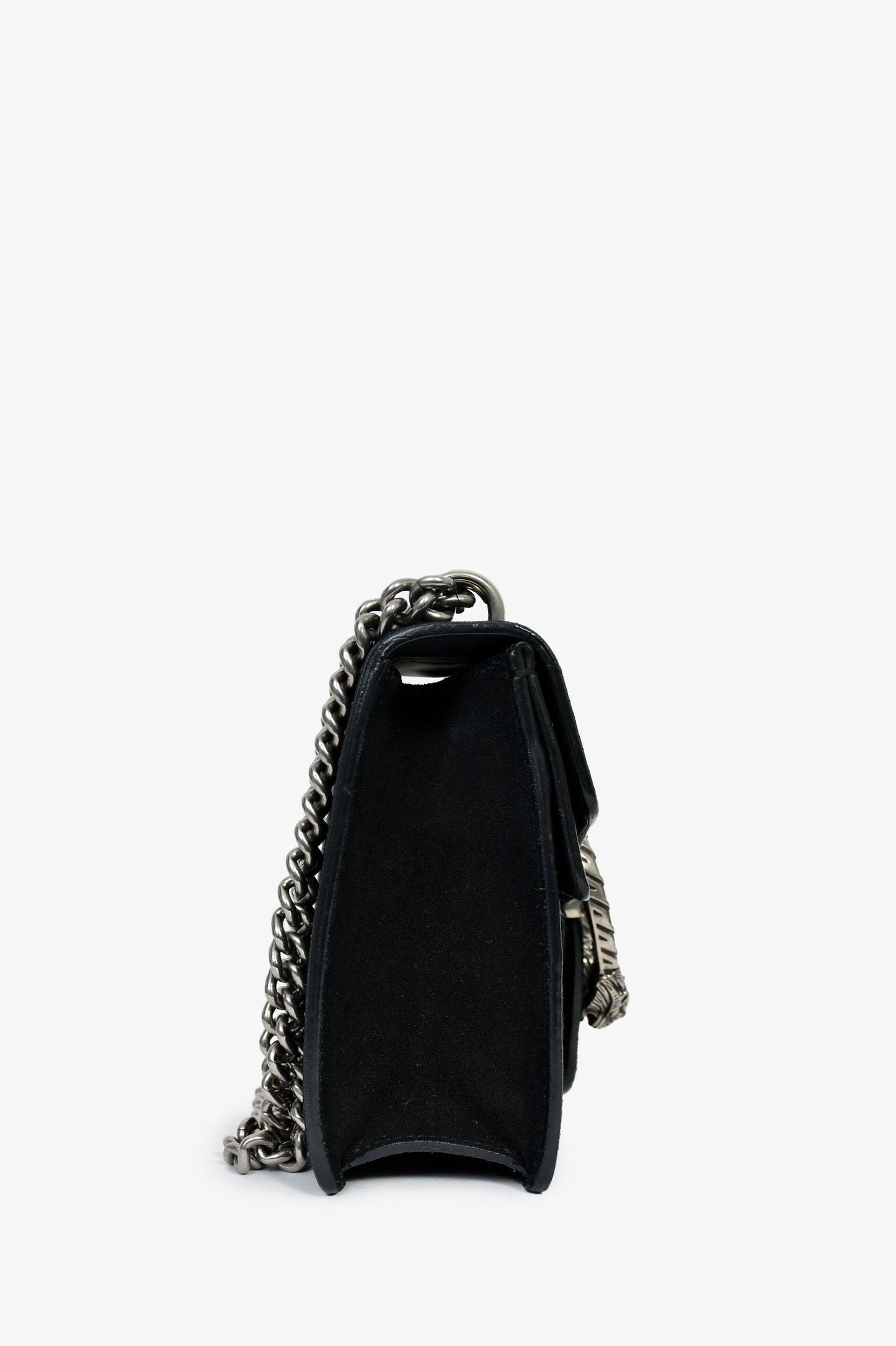 Gucci Black Suede Mini Dionysus Chain Shoulder Bag
