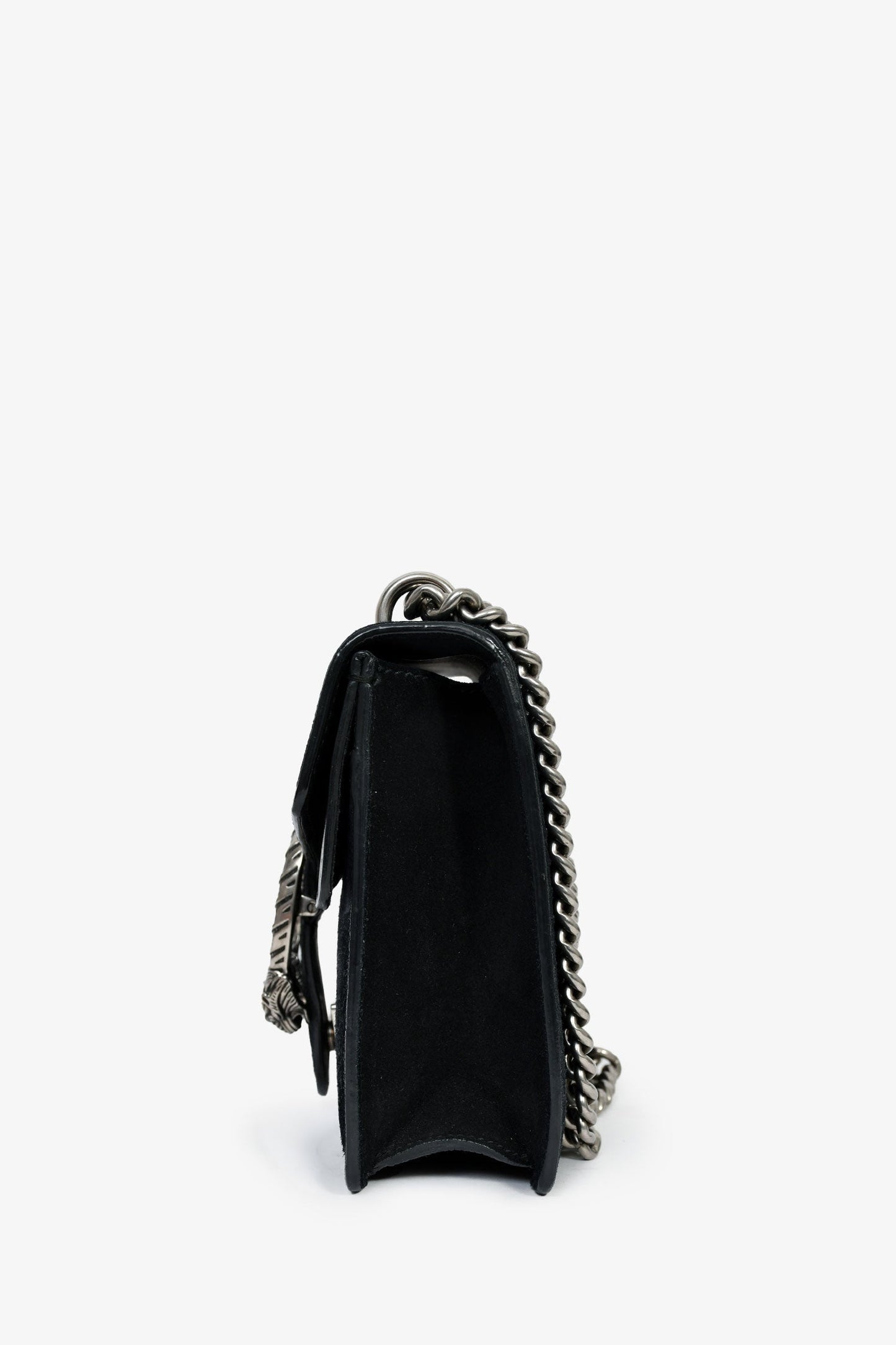 Gucci Black Suede Mini Dionysus Chain Shoulder Bag