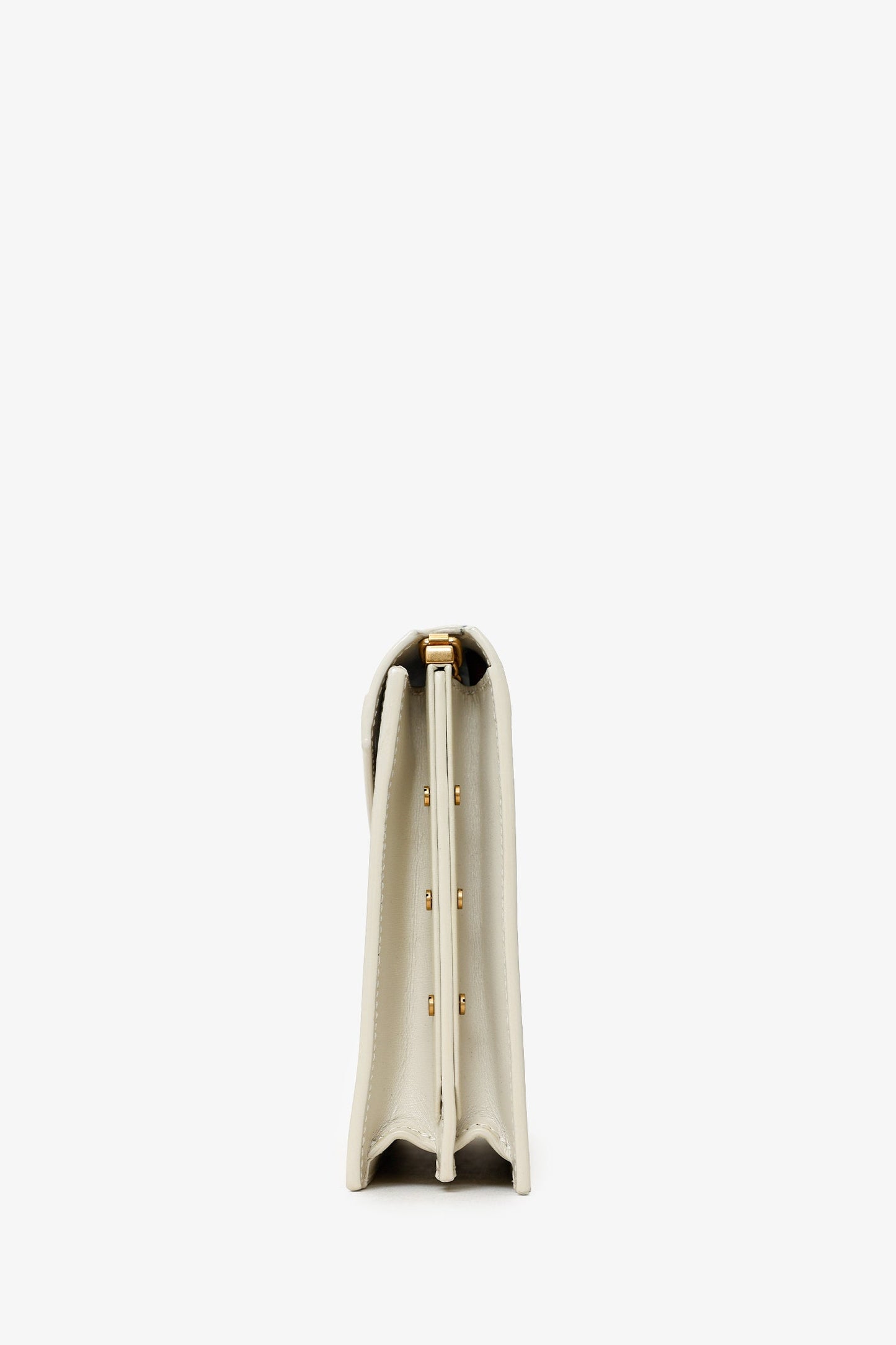 Saint Laurent Cream Smooth Leather Medium 'Cassandra' Chain Bag