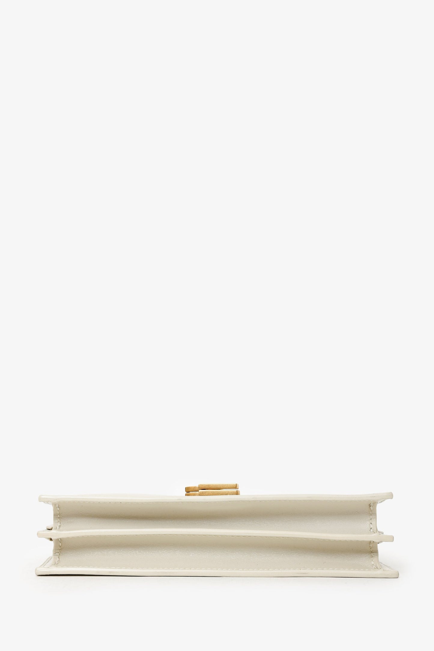 Saint Laurent Cream Smooth Leather Medium 'Cassandra' Chain Bag