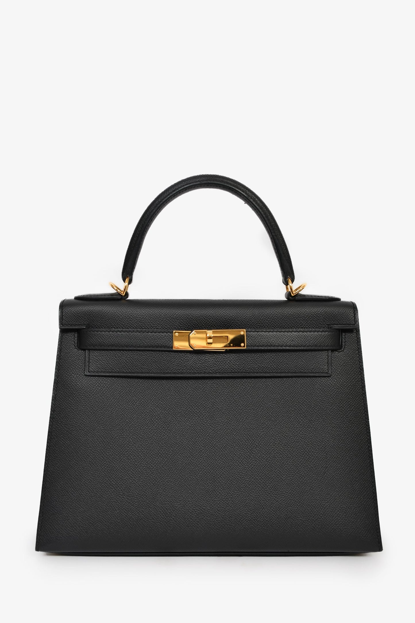 Hermès 2018 Black Epsom Leather Kelly 28 with Strap