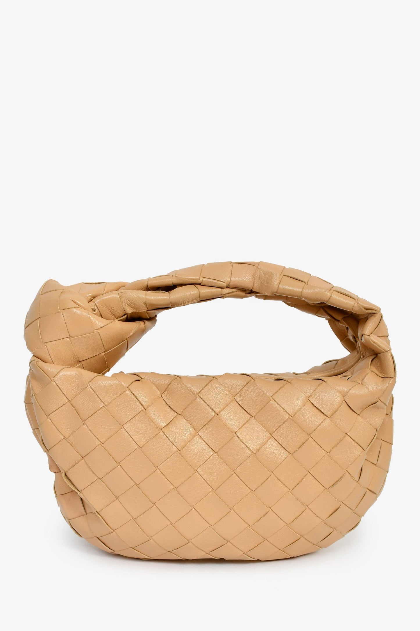 Bottega Veneta Beige Intrecciato Lambskin Mini Jodie Bag