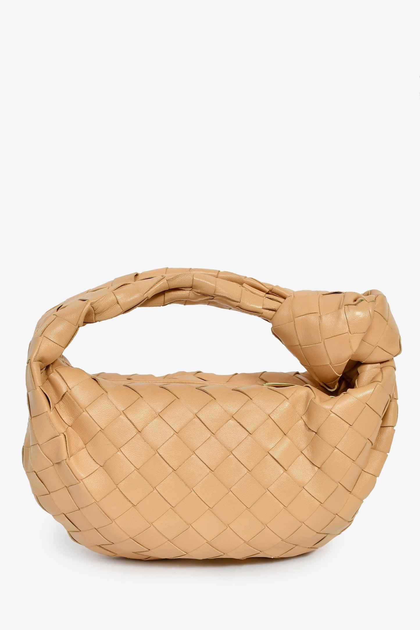 Bottega Veneta Beige Intrecciato Lambskin Mini Jodie Bag