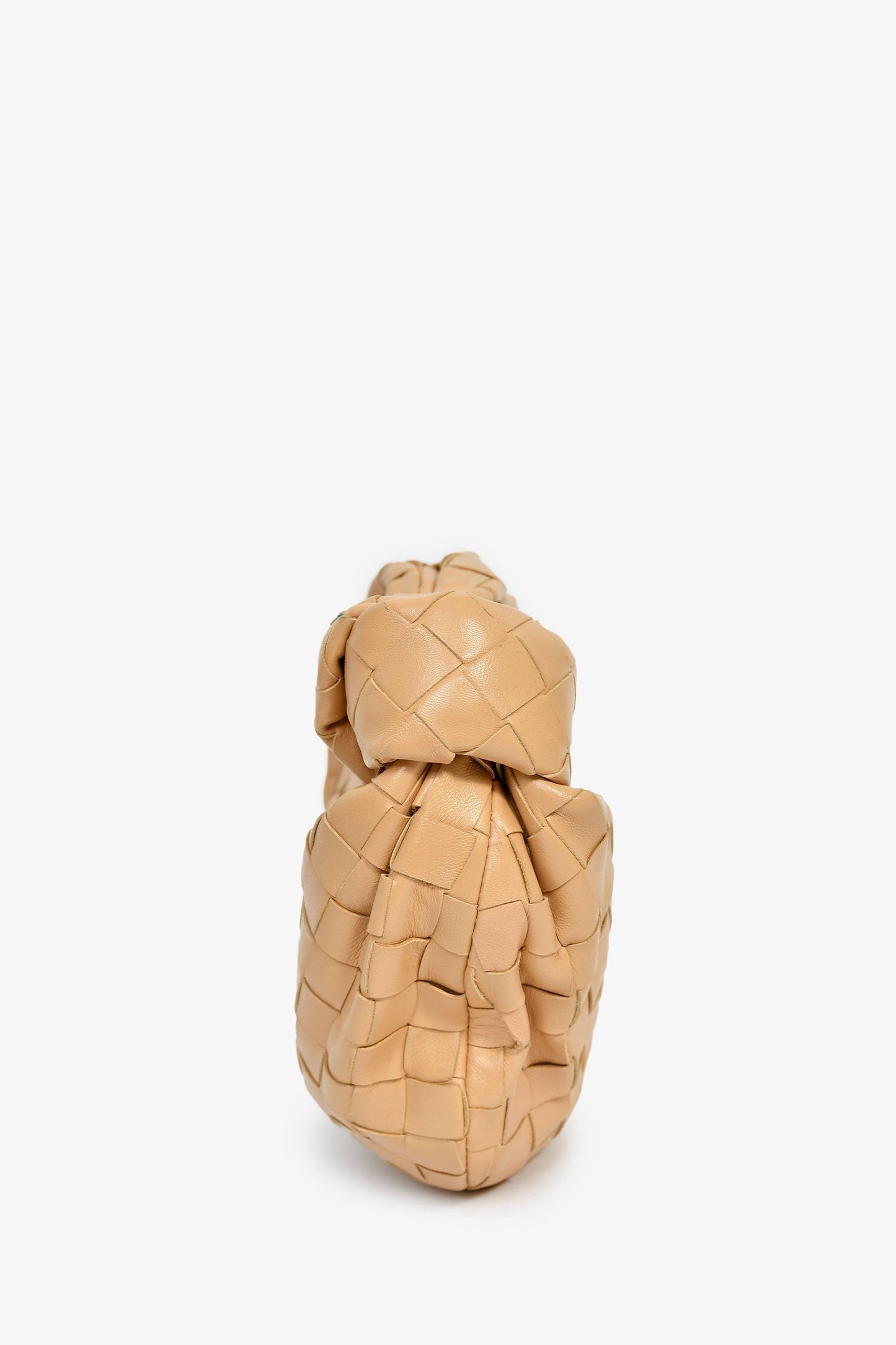 Bottega Veneta Beige Intrecciato Lambskin Mini Jodie Bag